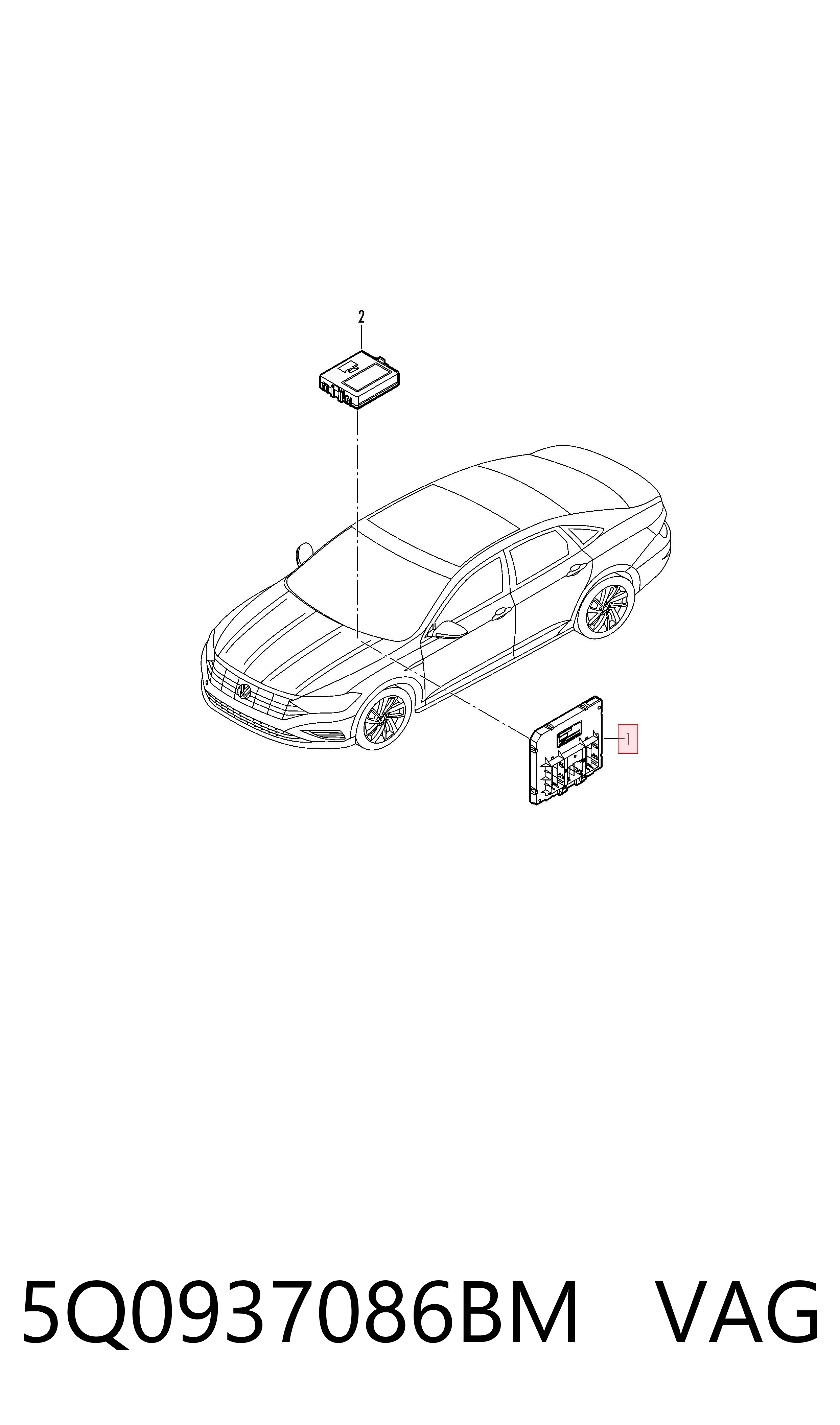 5Q0937086BM VAG Модуль управления (ЭБУ) бортовой сети