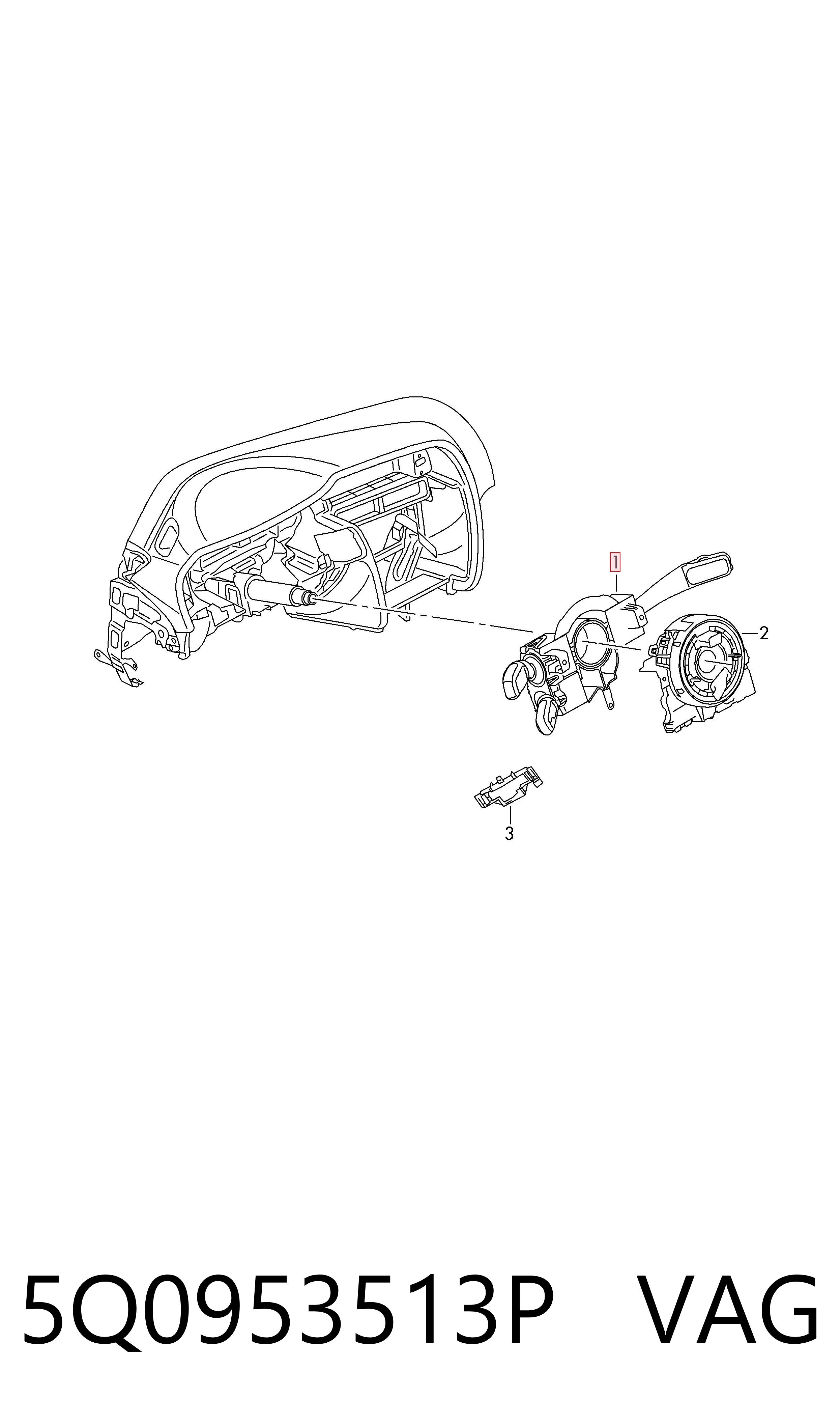 Переключатель подрулевой в сборе на Volkswagen Golf ALLTRACK VII BA5, BV5