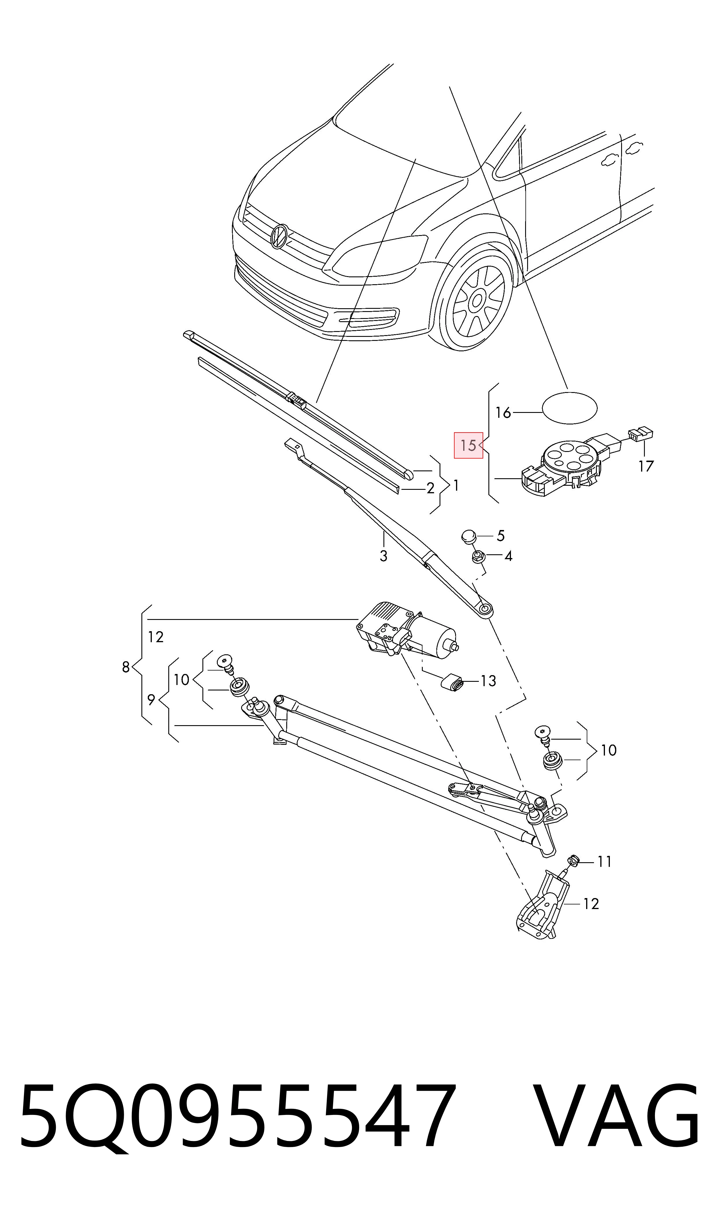 Датчик дождя на Volkswagen Golf SPORTSVAN  VII AM1, AN1