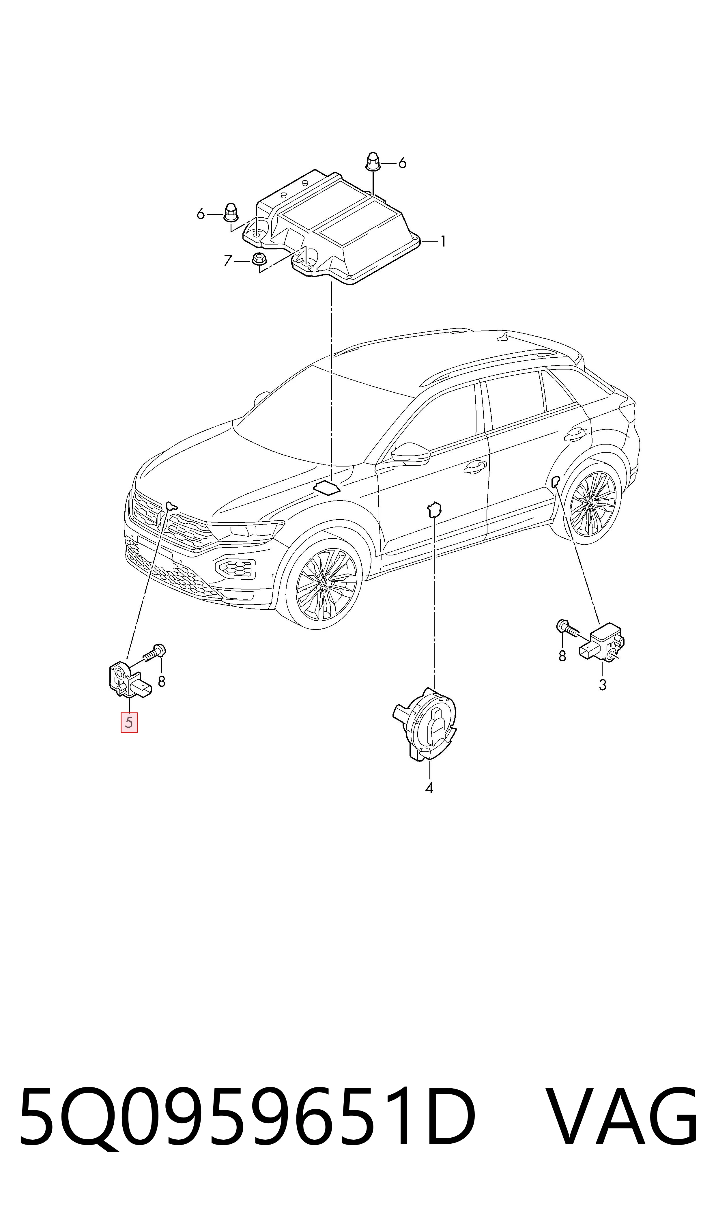 VAG 5Q0959651D цена, от 12.33 USD