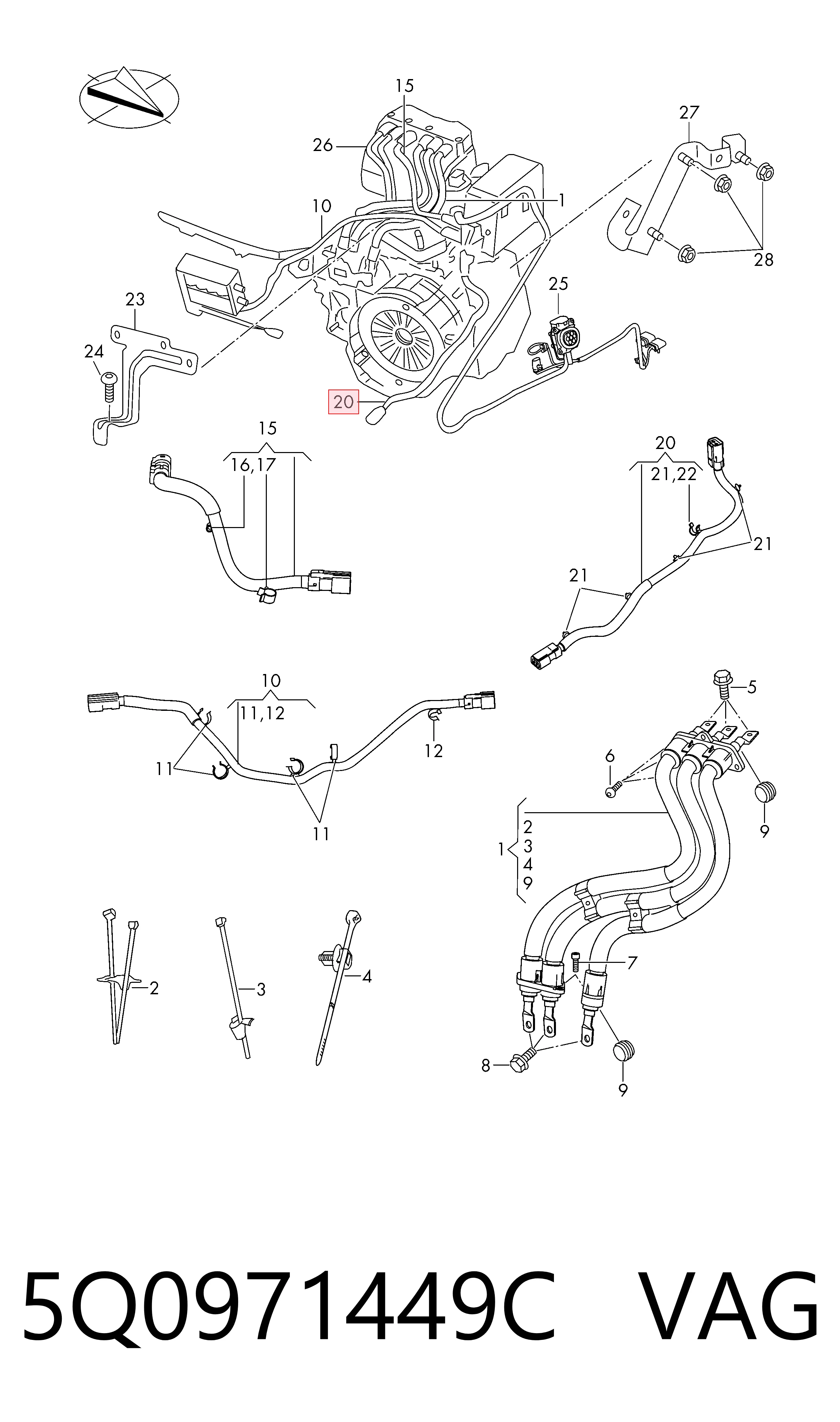  VAG 5Q0971449C цена, от 101.10 USD