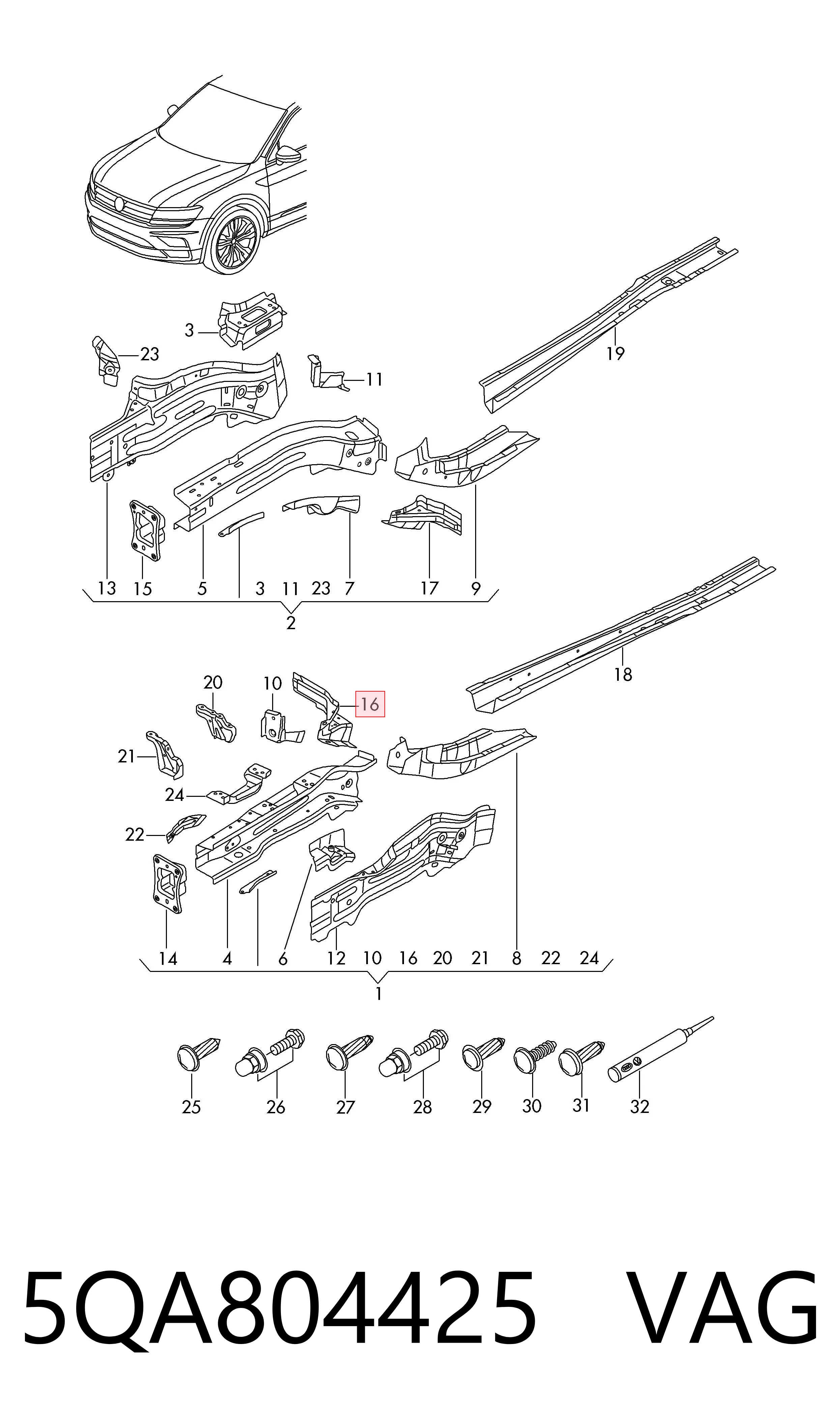  VAG 5QA804425 цена, от 75.47 USD