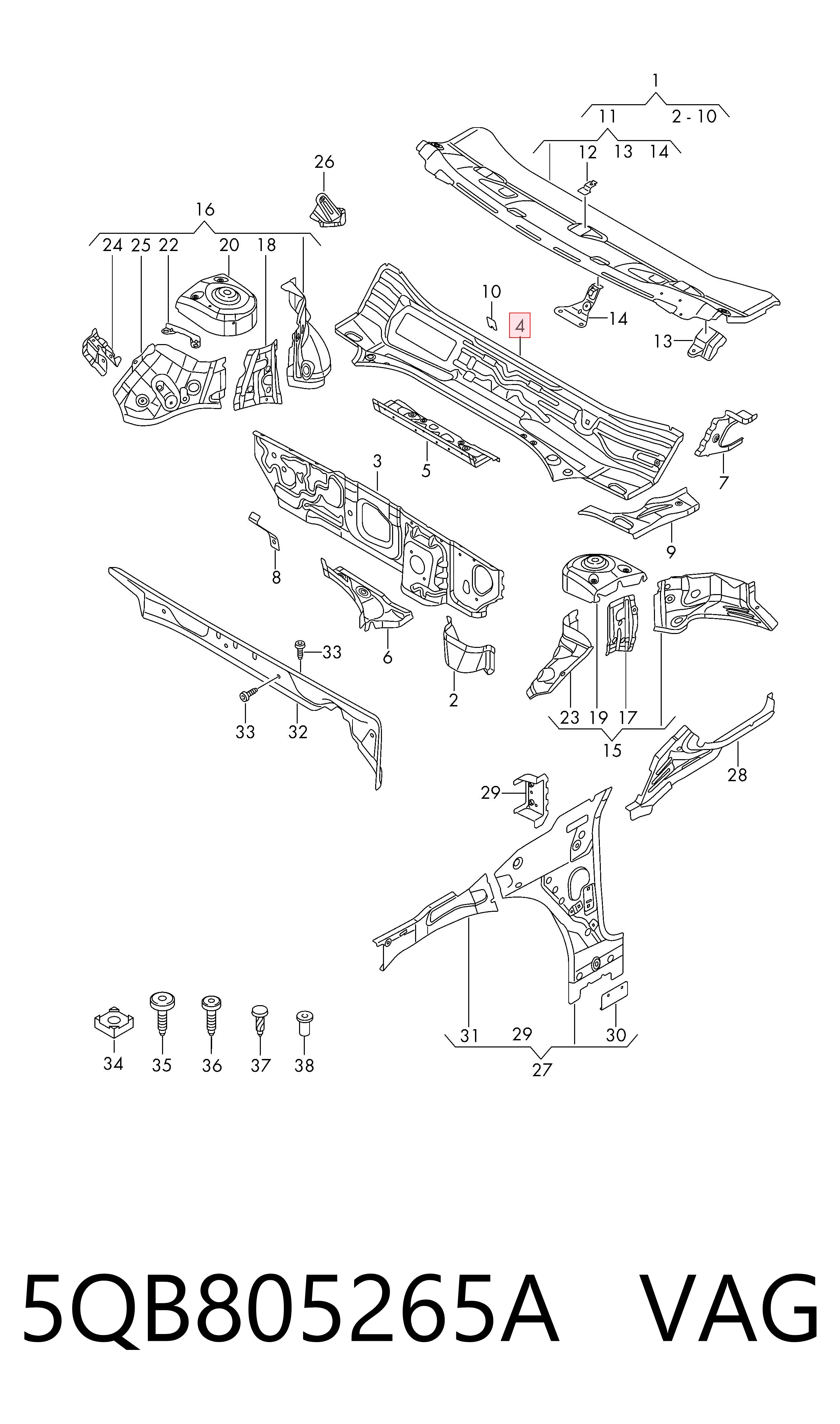  VAG 5QB805265A цена, от 120.36 USD
