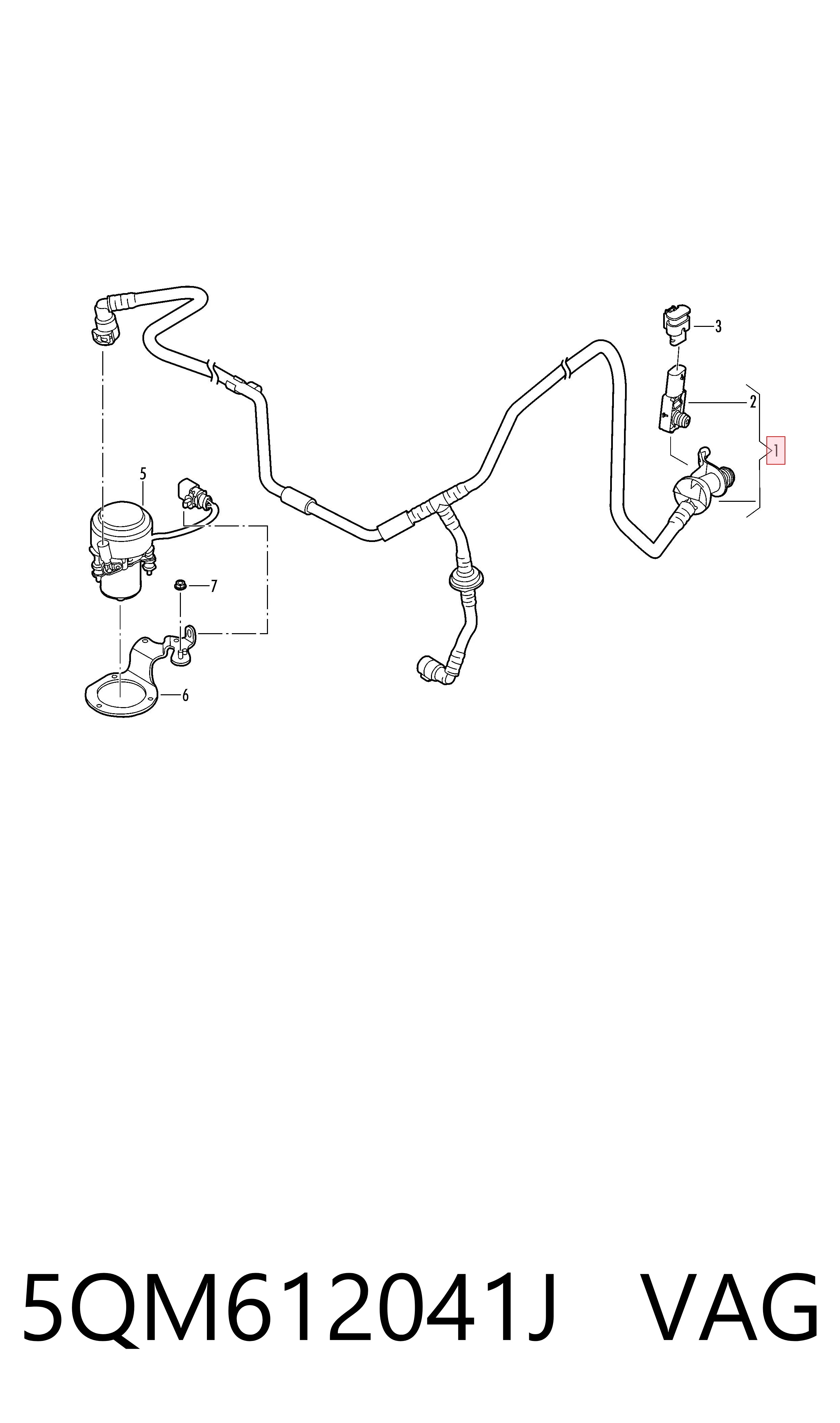 VAG 5QM612041J цена, от 22.68 USD