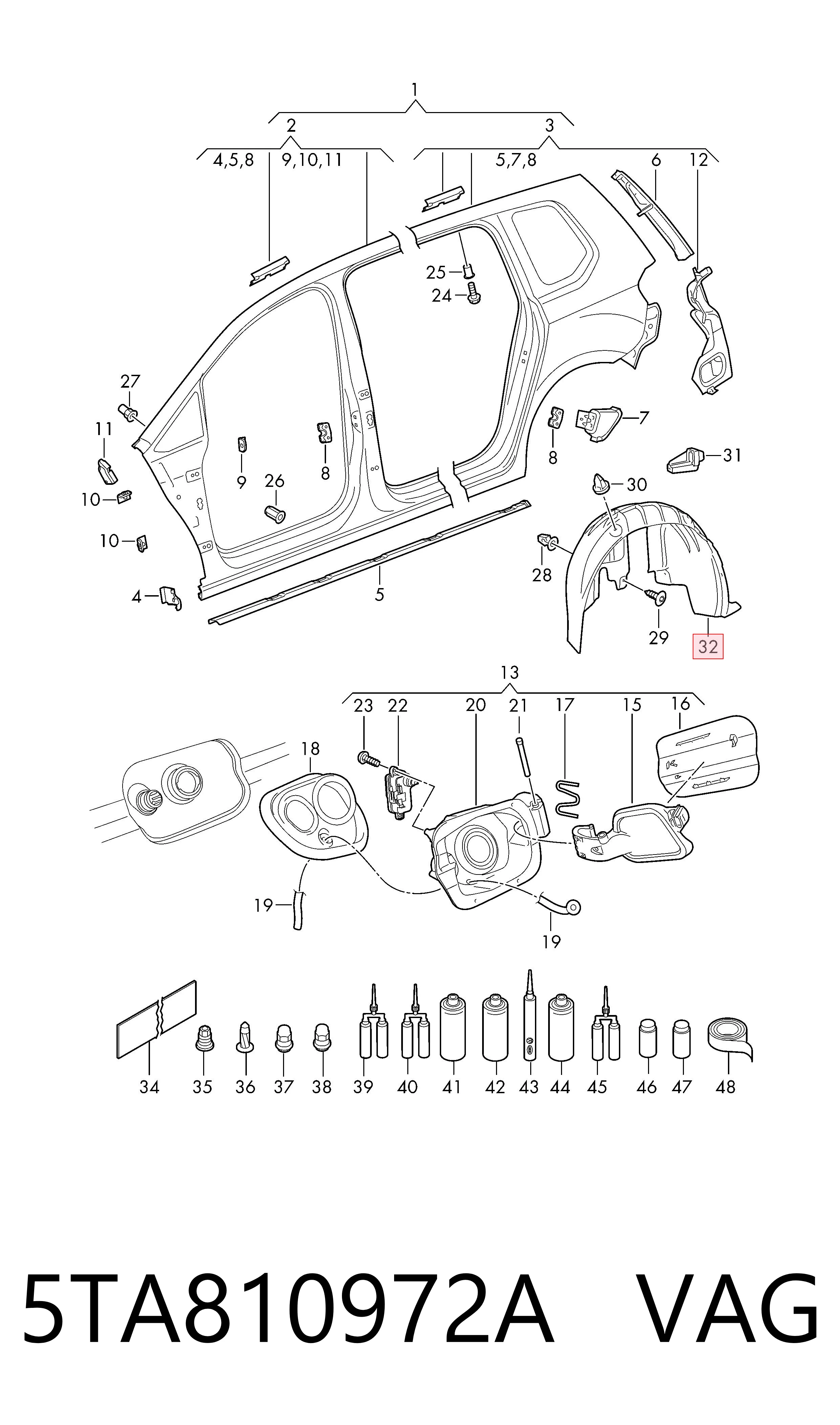  VAG 5TA810972A цена, от 108.41 USD