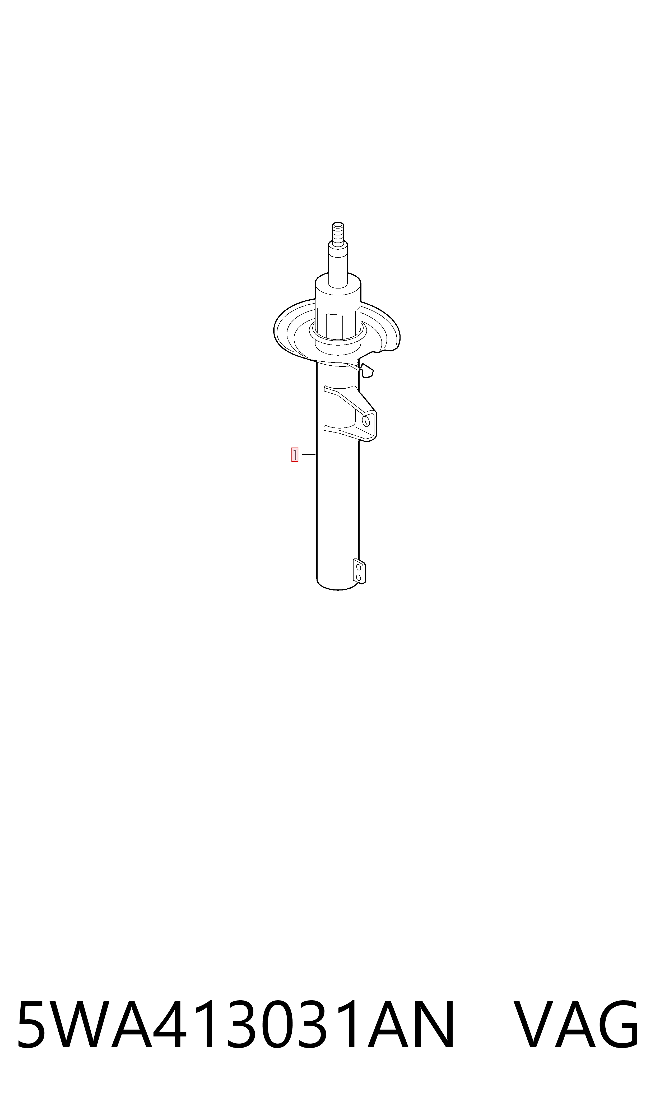 Стойка амортизатора передняя VAG 5WA413031AN цена, от 83.69 USD