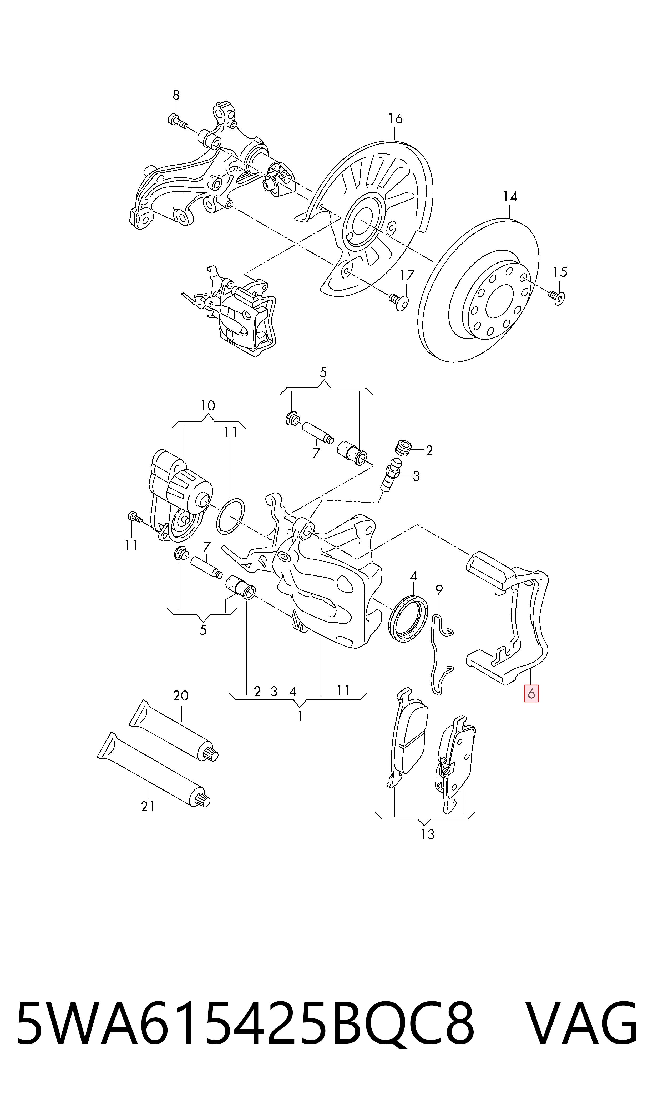  VAG 5WA615425BQC8 цена, от 167.55 USD