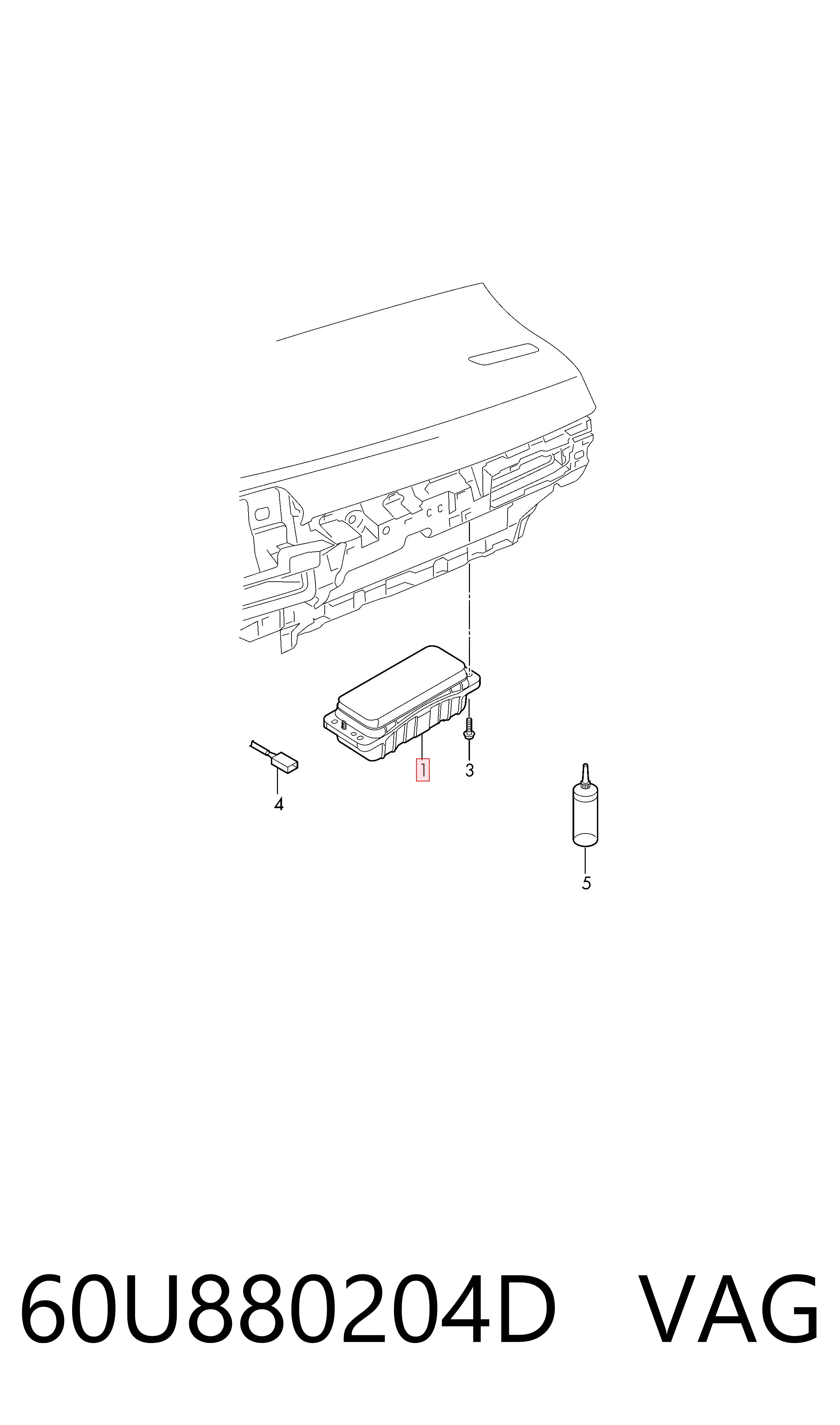 60U880204D VAG Подушка безопасности боковая
