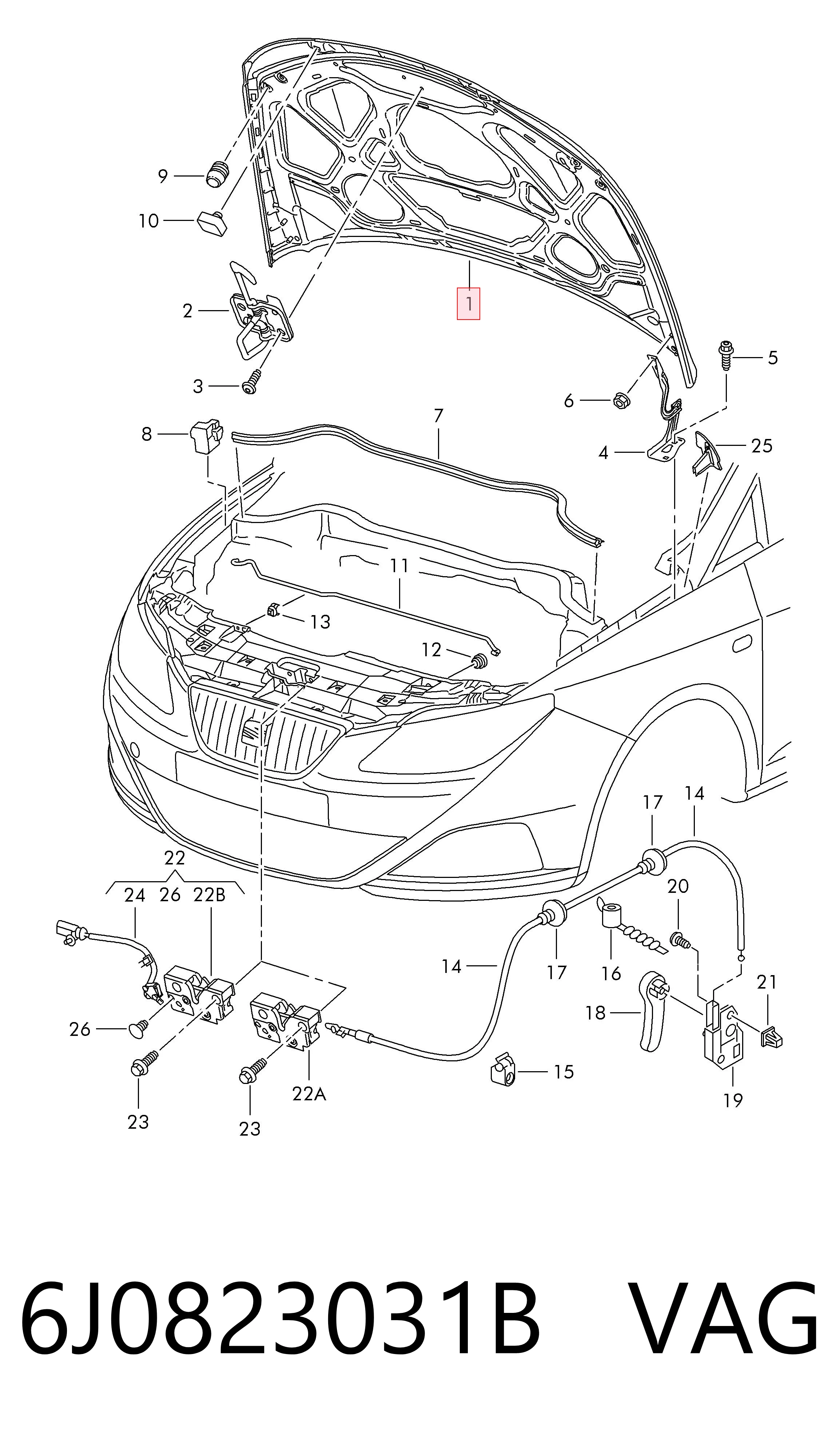 Капот Polcar 673203UB цена, от 34.04 USD