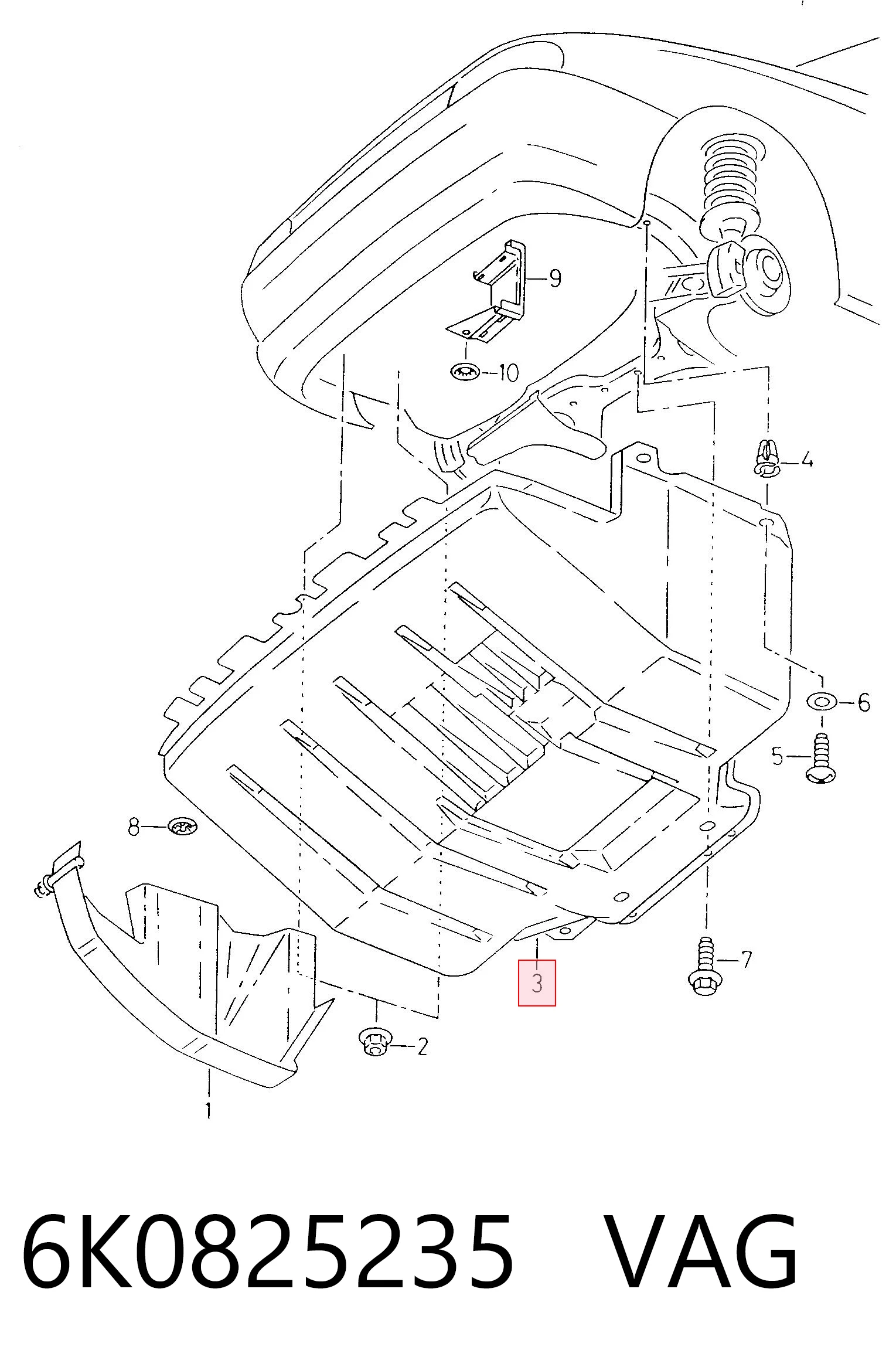 CVR98383 Magneti Marelli Защита двигателя передняя