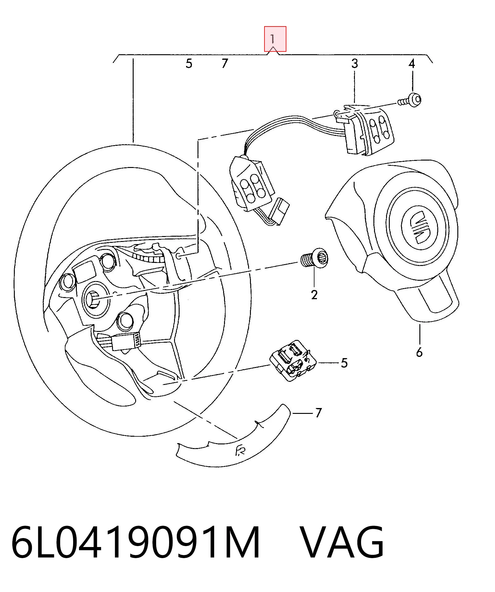 Колесо рулевое на Seat Ibiza III 6L1