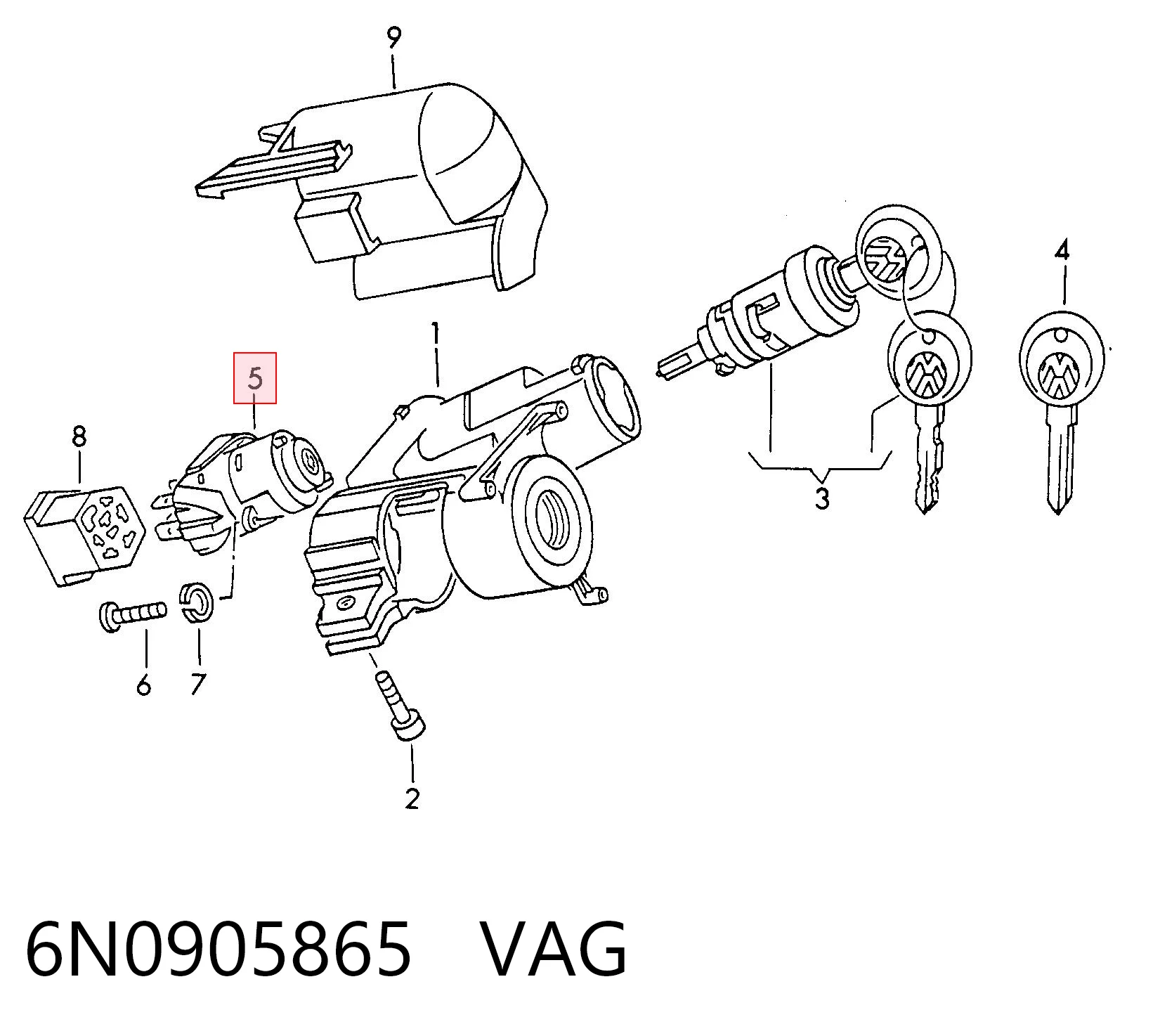 Контактная группа 6N0905865 VAG
