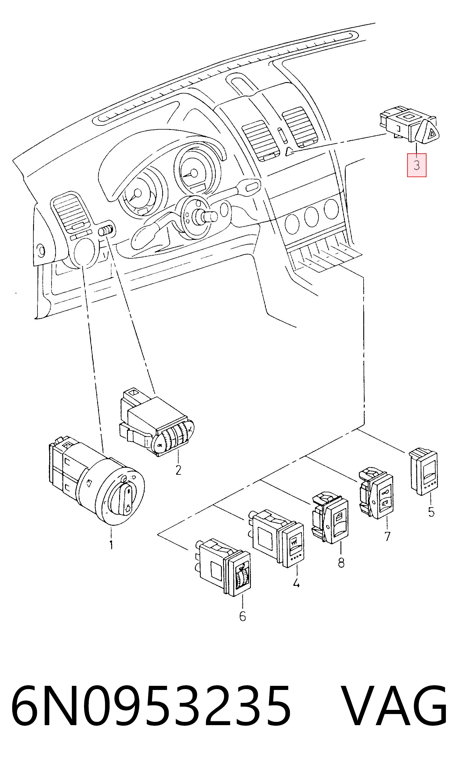 Кнопка аварийного сигнала Depo/Loro/Abakus 13501005 цена, от 14.75 USD