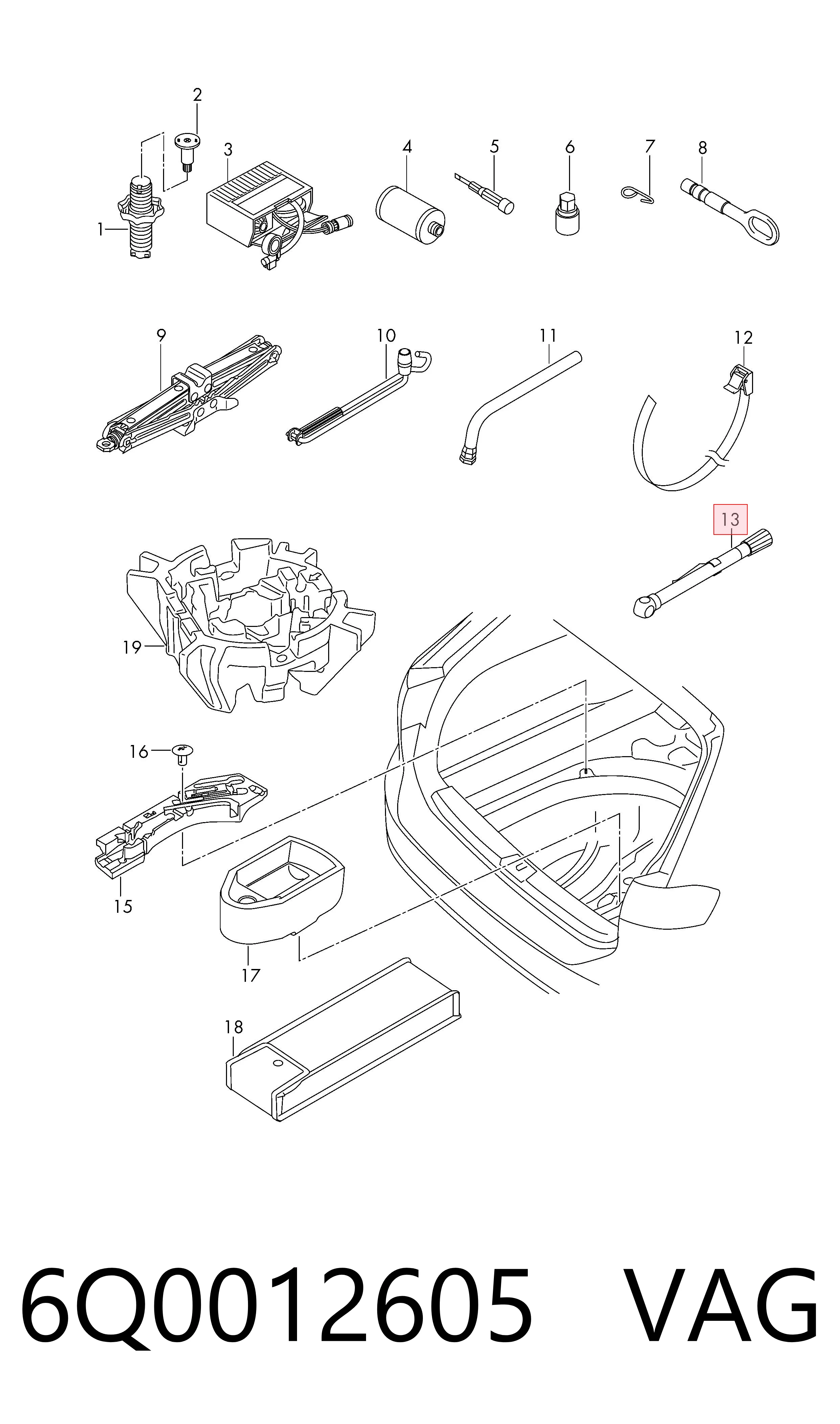  VAG 6Q0012605 цена, от 50.68 USD