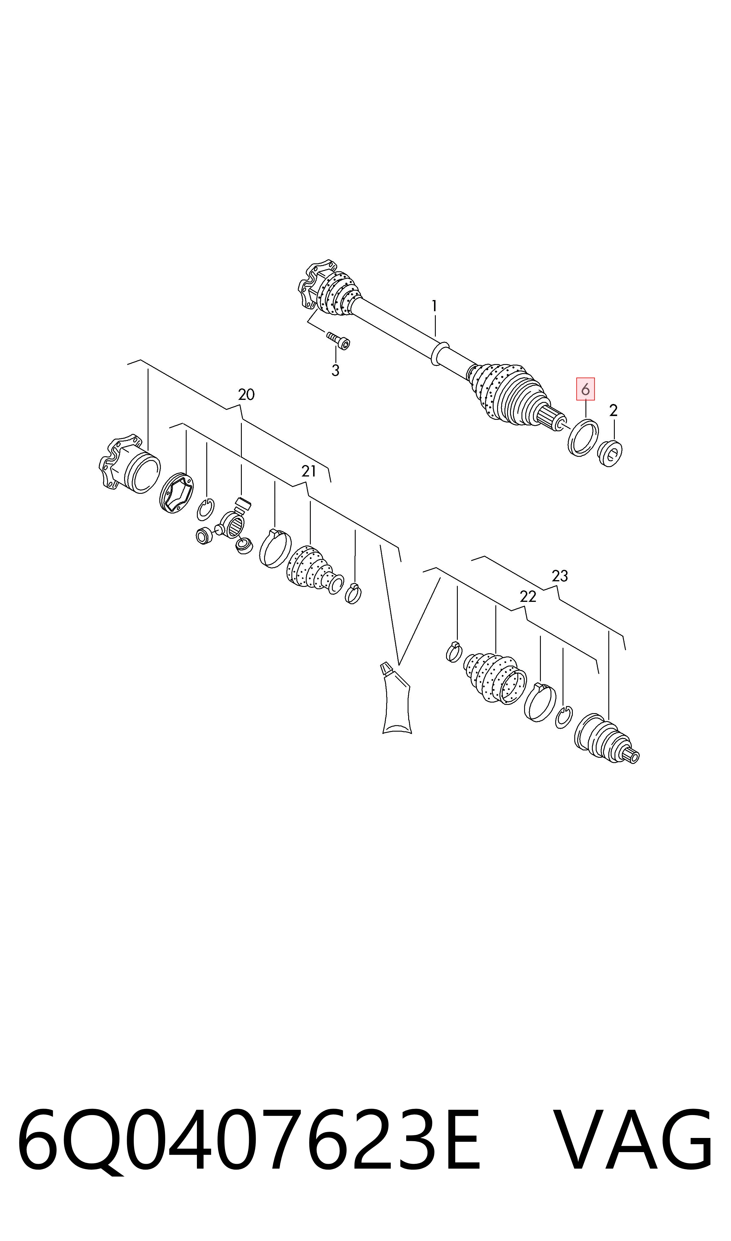 Купить 6Q0407623E VAG 