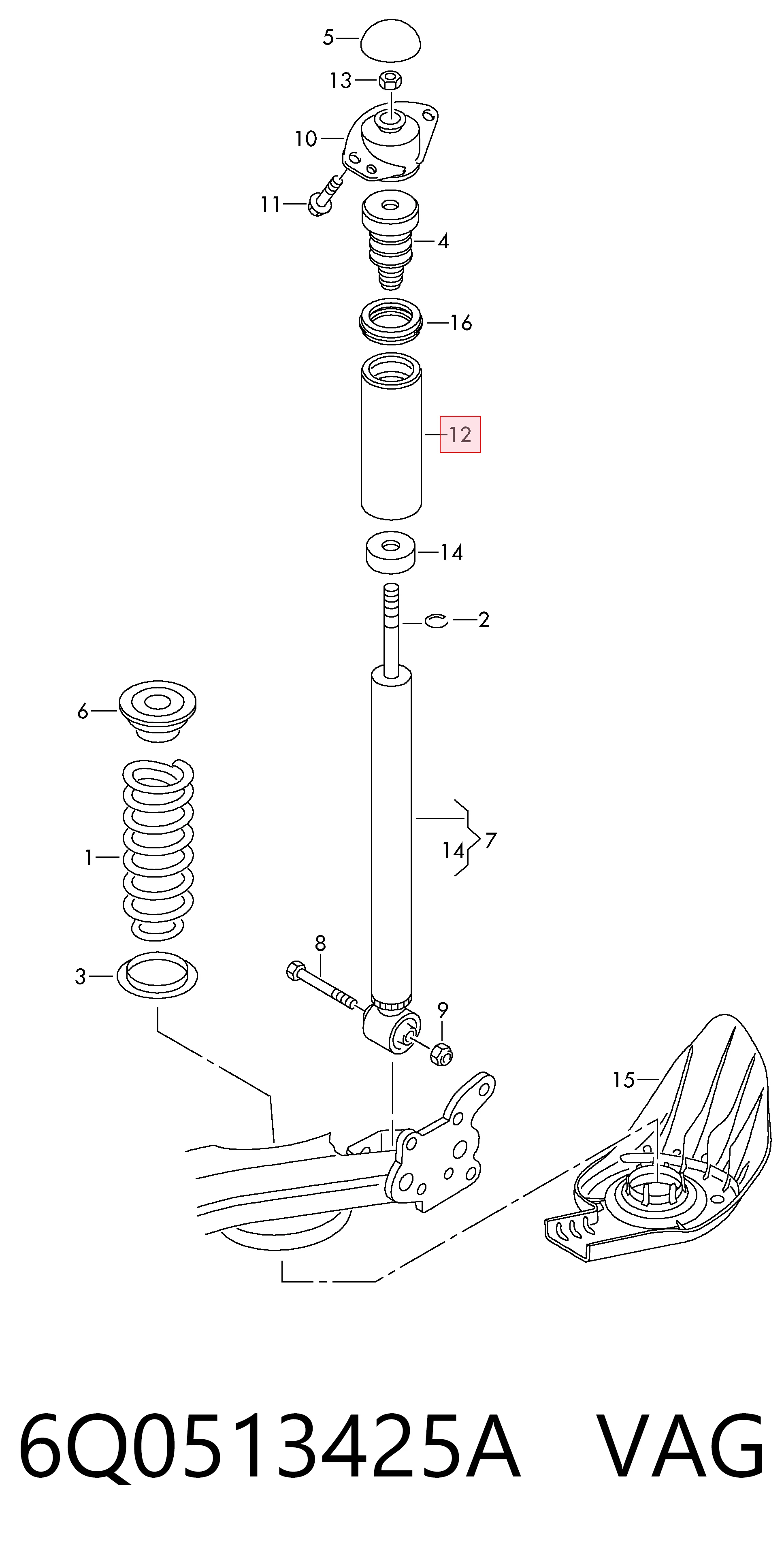 Отбойники задних амортизаторов MK81681 Sato Tech