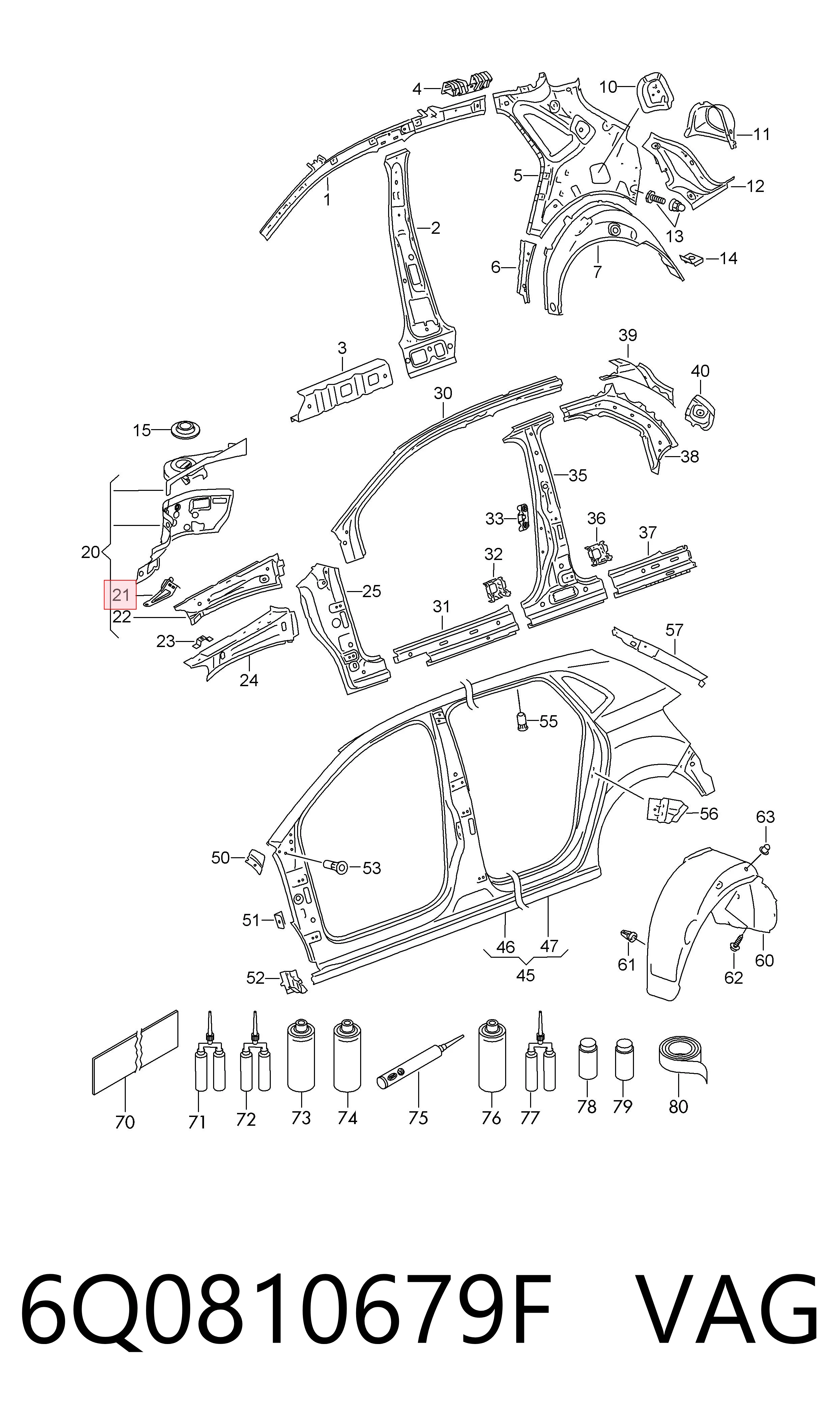  VAG 6Q0810679F цена, от 12.79 USD