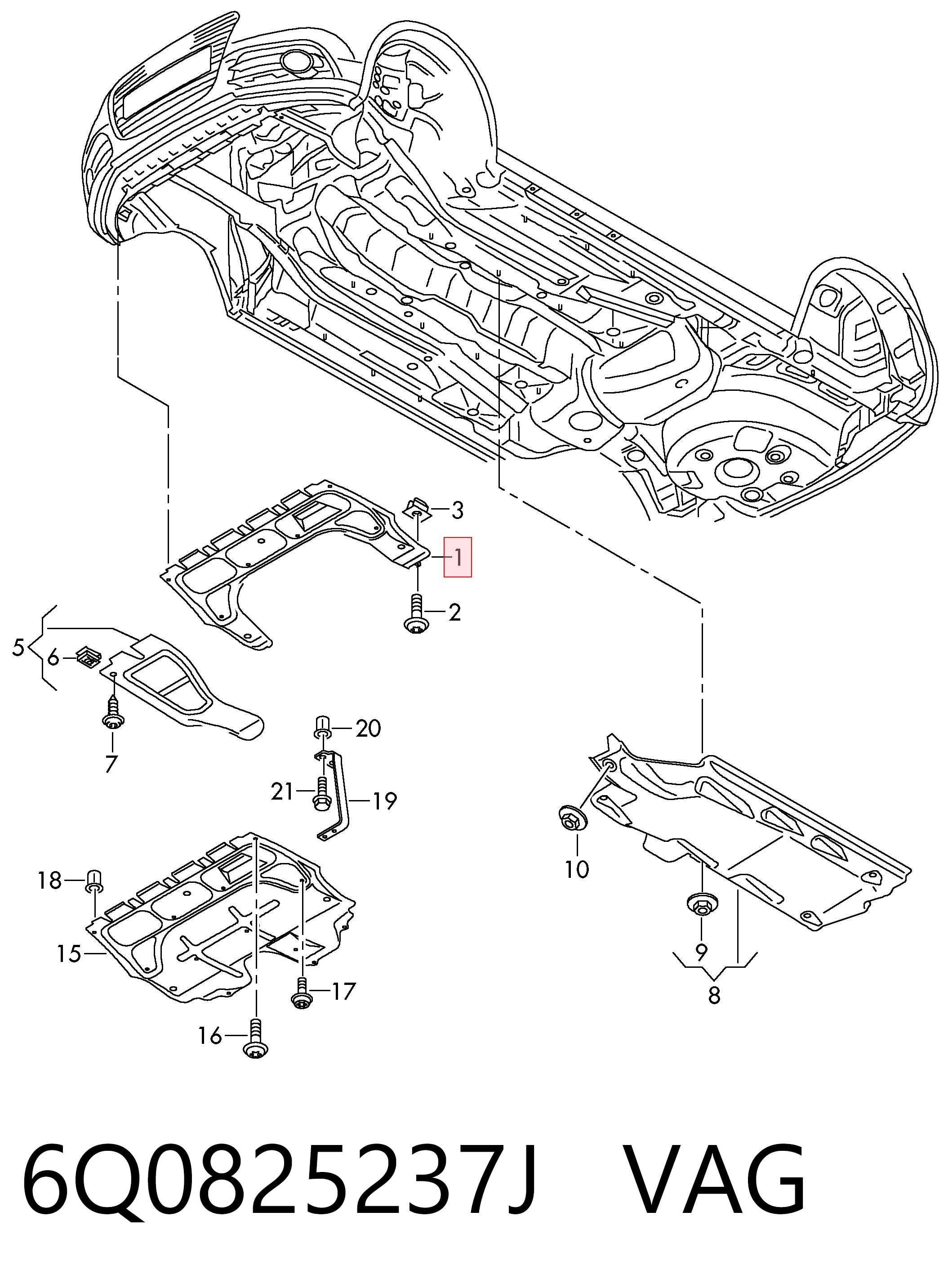 CVR98445 Magneti Marelli Защита двигателя передняя