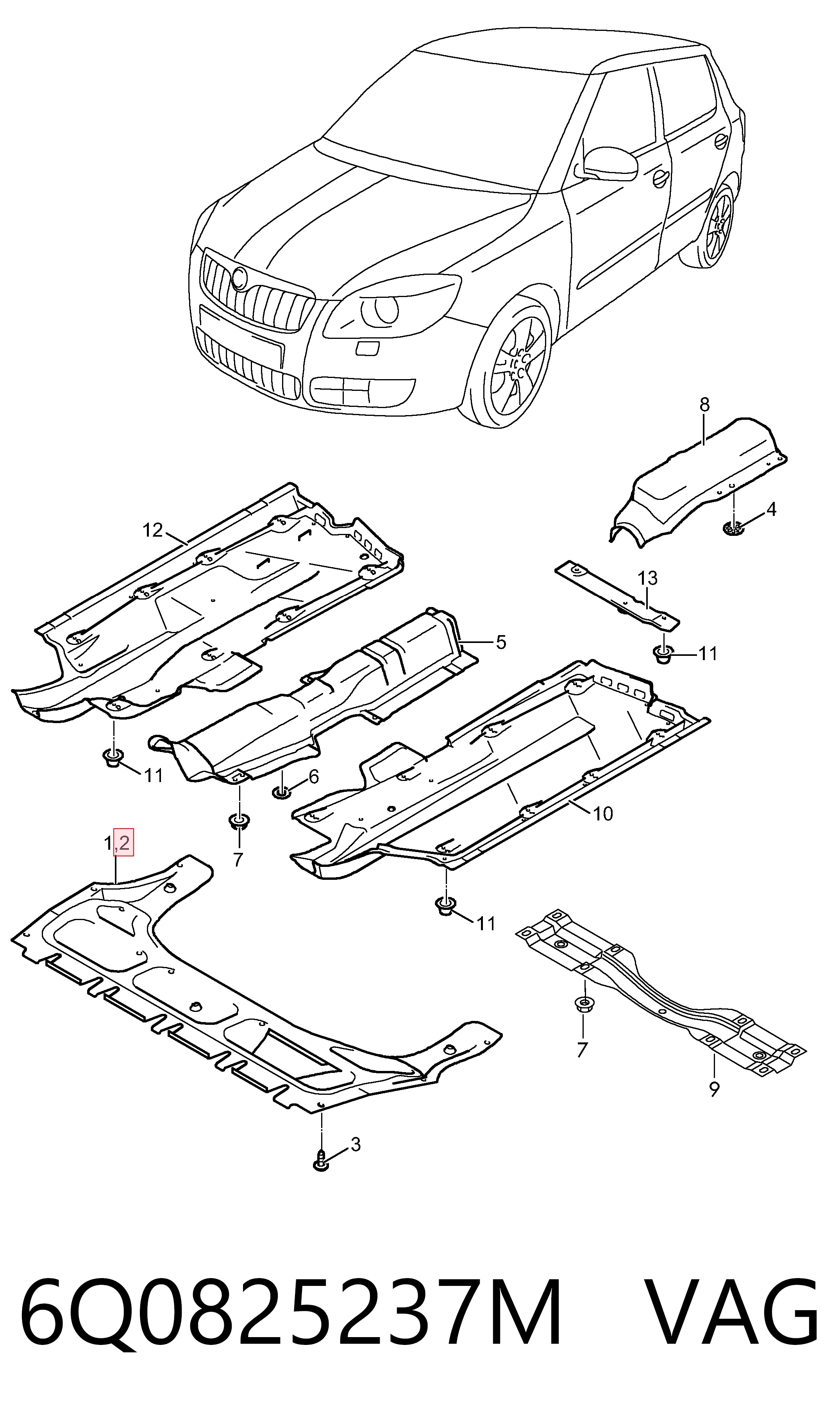  Защита двигателя Volkswagen Polo 5