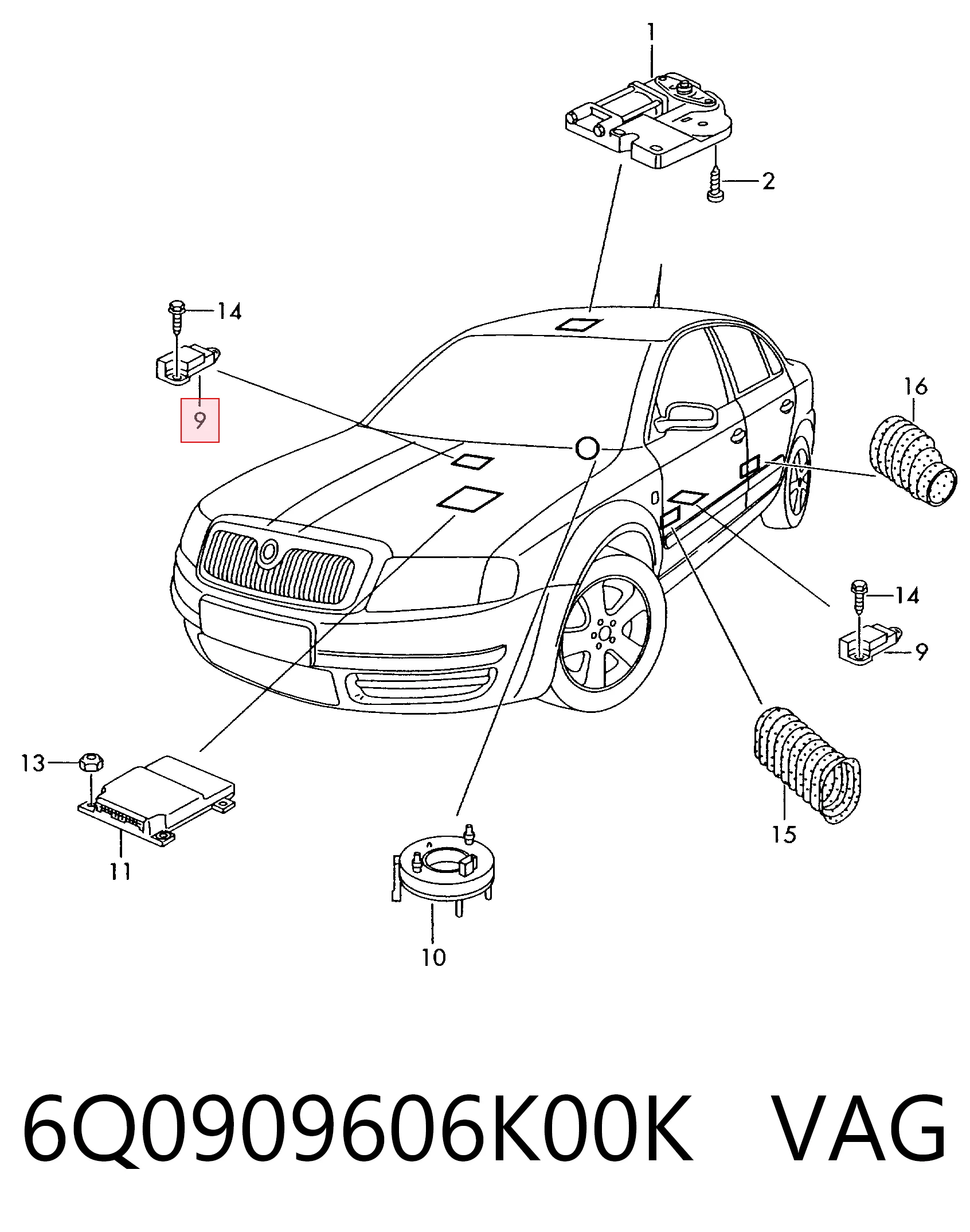 6Q0909606K00K VAG