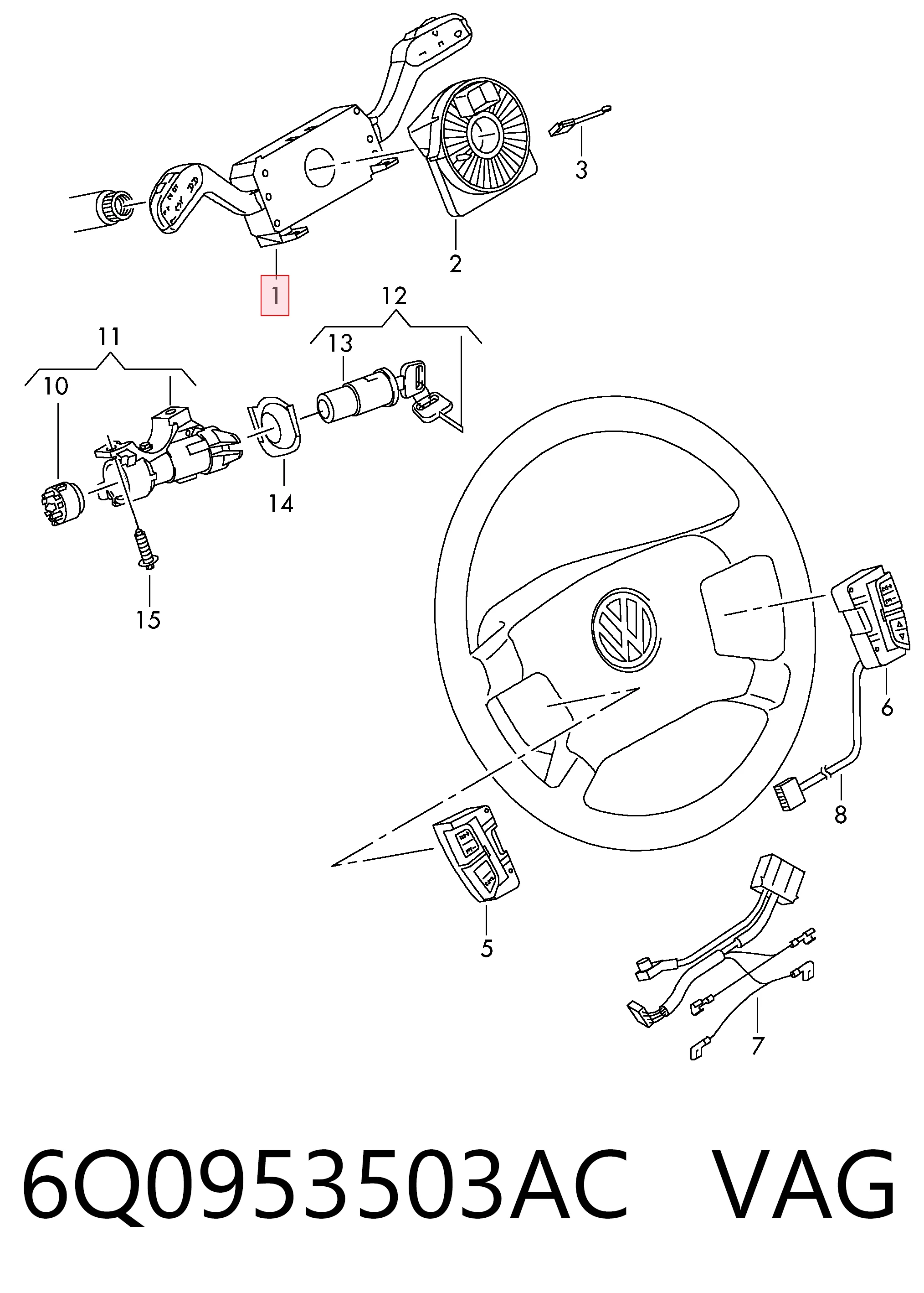 Подрулевой переключатель 3L953003 AND