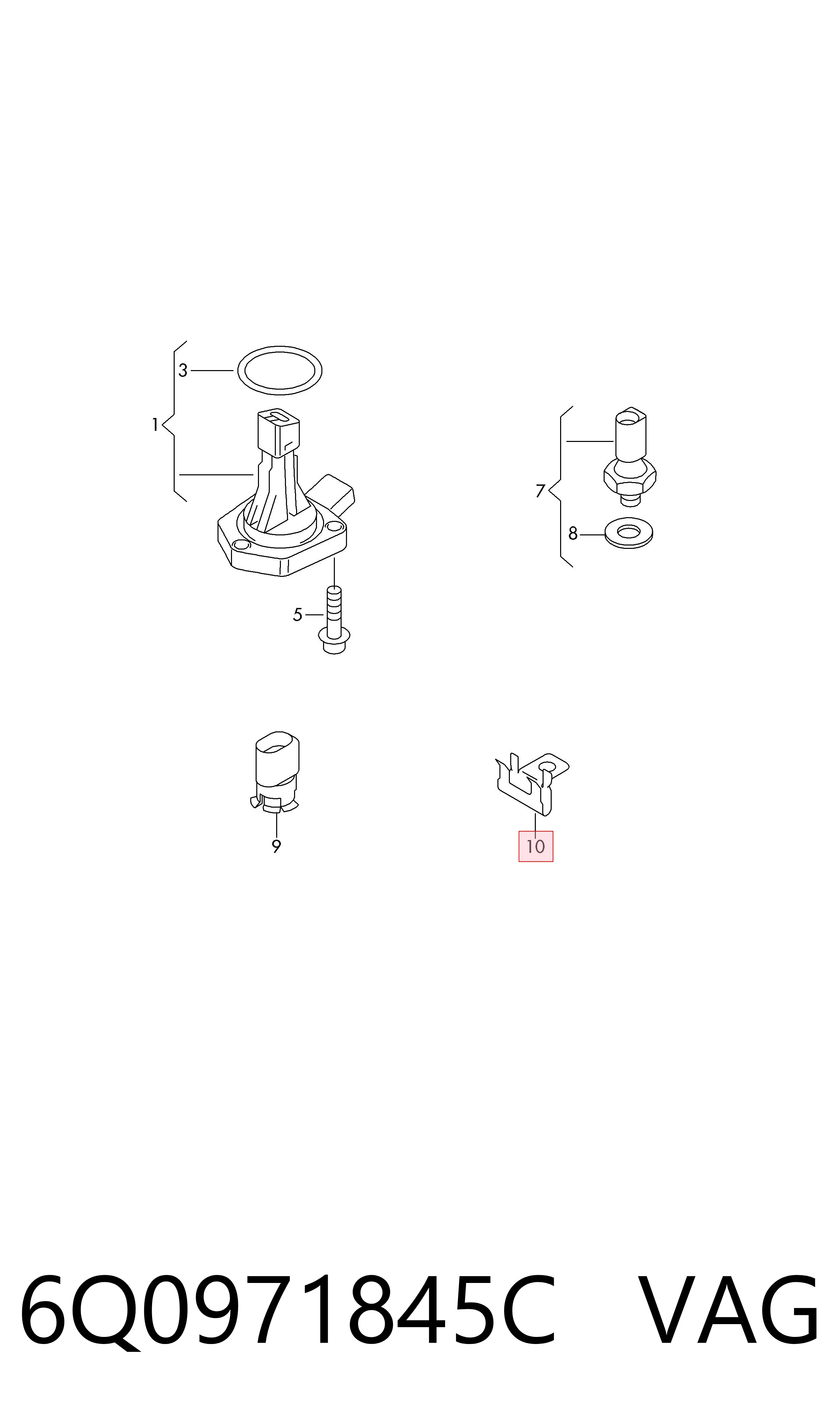  VAG 6Q0971845C цена, от 10.72 USD