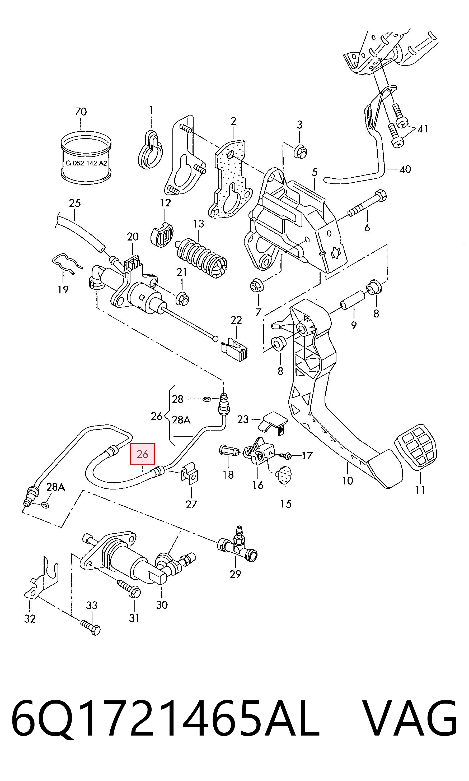 Шланг сцепления комплект Seat Ibiza III хэтчбек (6L1) (2002 - 2009) цена, от 15.20 USD