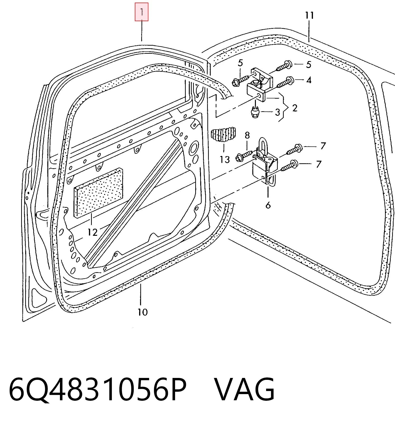 Дверь передняя правая Volkswagen Polo IV хэтчбек (9N, 9A) (2001 - 2014) цена, от 909.39 USD
