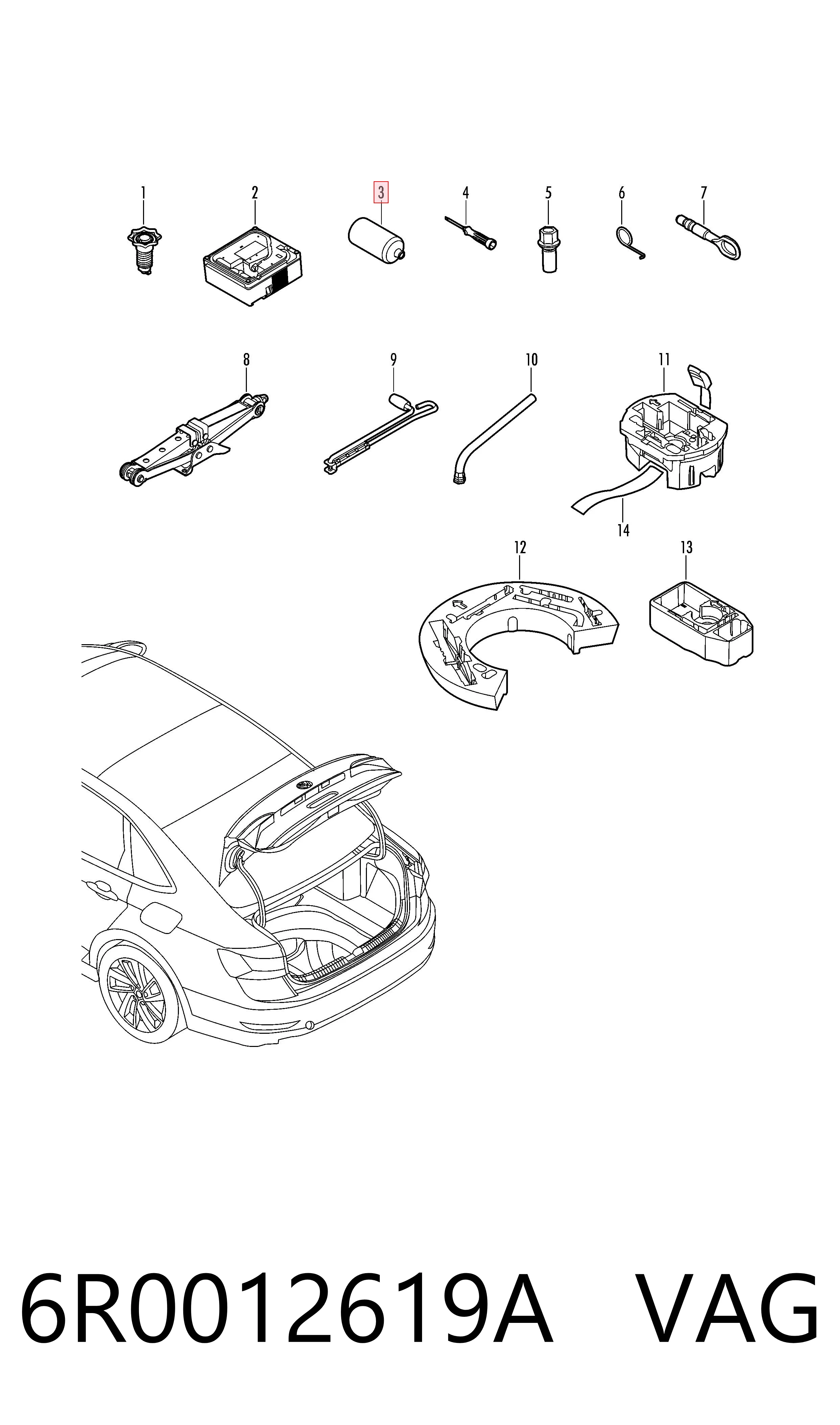  VAG 6R0012619A цена, от 12.67 USD