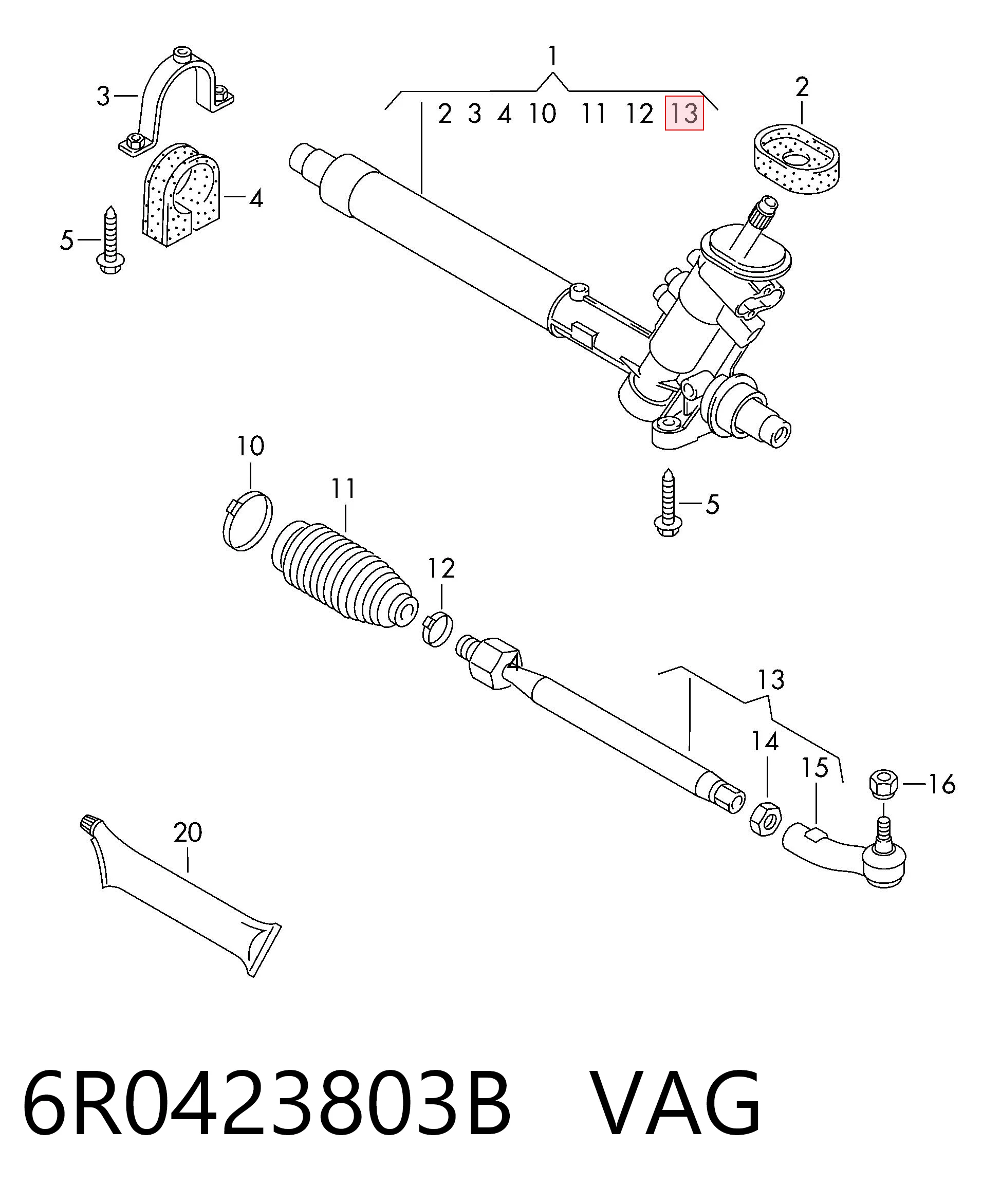 Купить A502923 Polcar Тяга рулевая в сборе левая