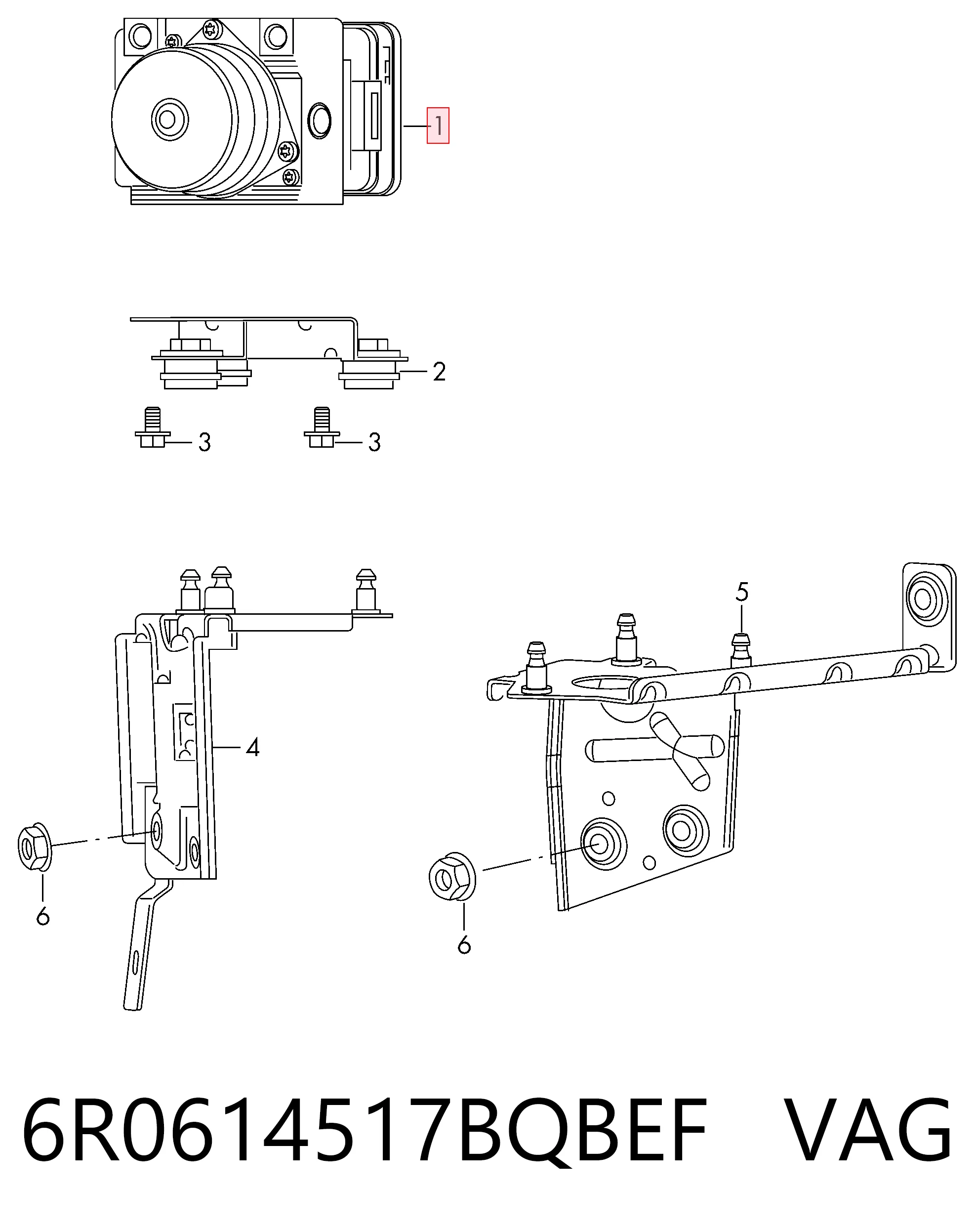 Блок ABS гидравлический на Skoda Rapid  NH3, NK3, NK6