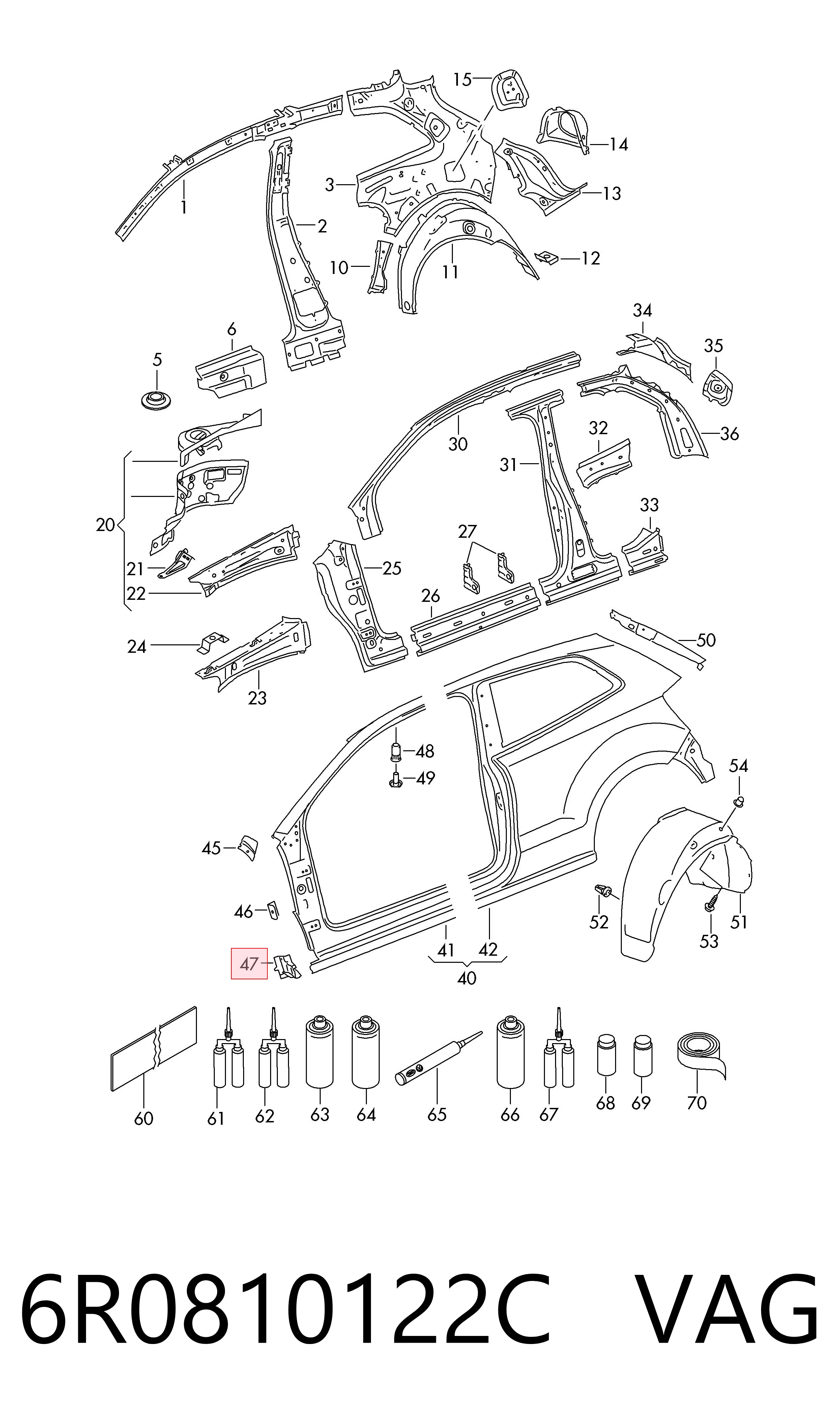  VAG 6R0810122C цена, от 37.42 USD