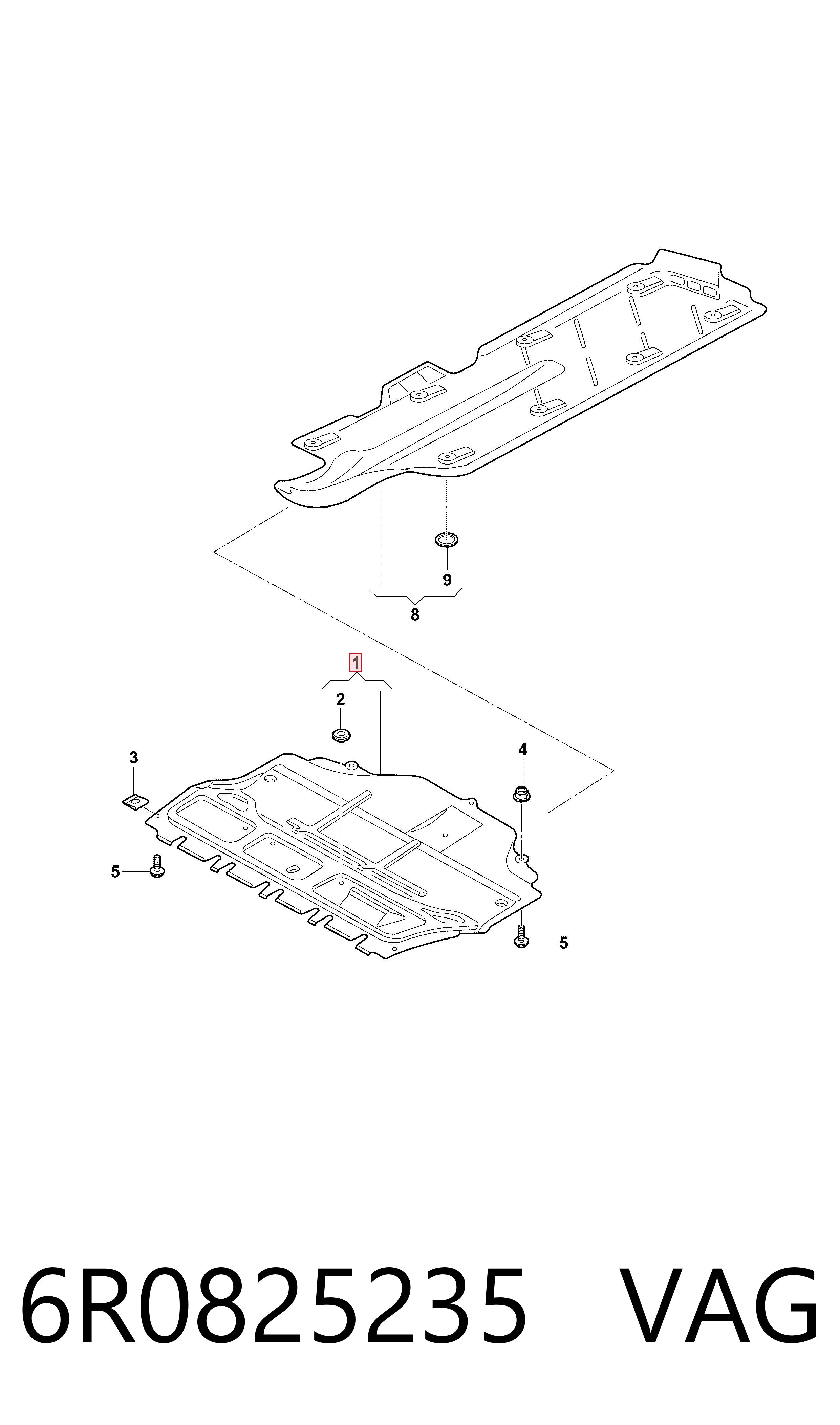 Защита картера двигателя на Volkswagen Polo V 6R1, 6C1