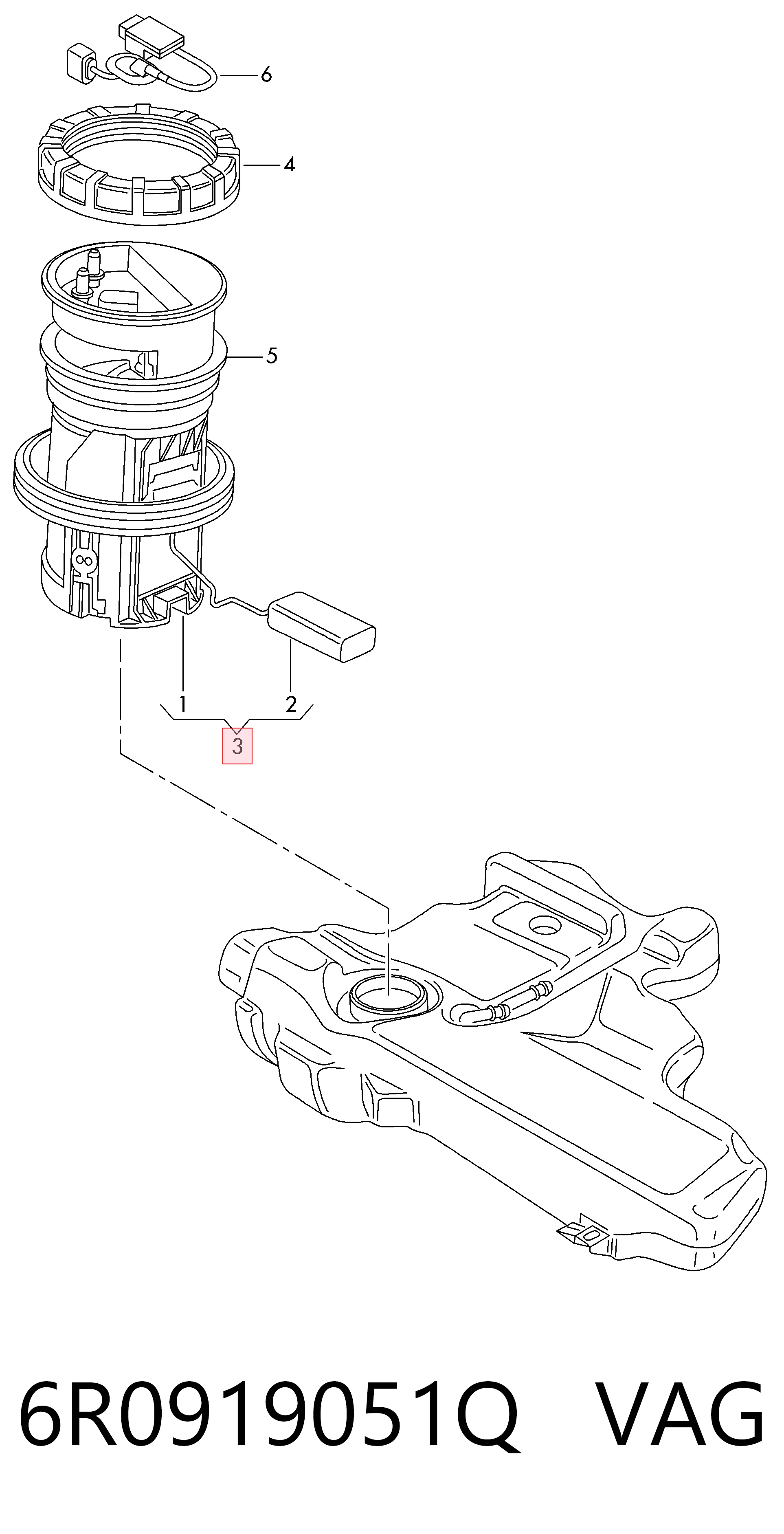 Модуль бензонасоса VAG 6R0919051Q цена, от 121.87 USD