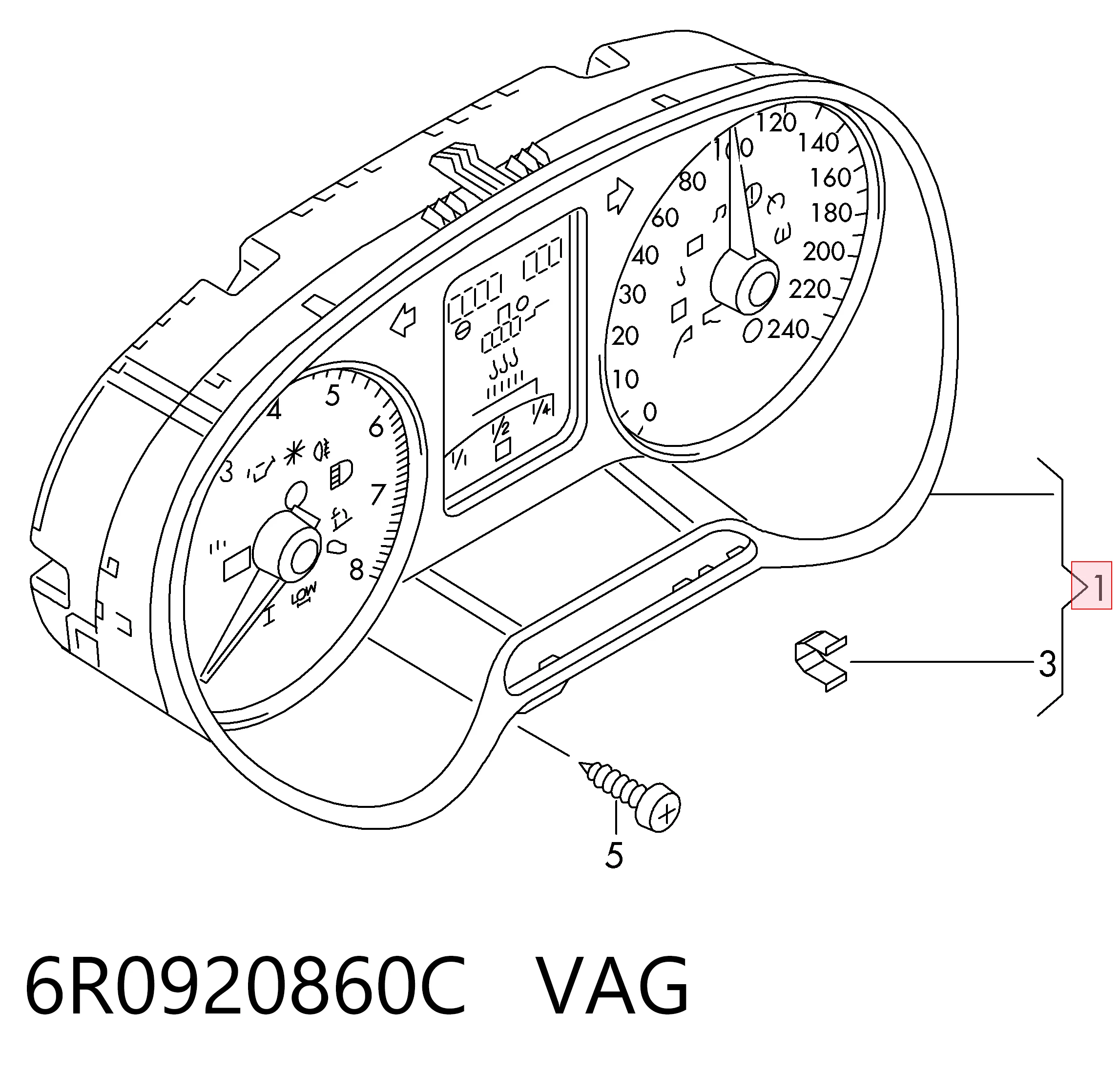 6R0920860C VAG Щиток приборов