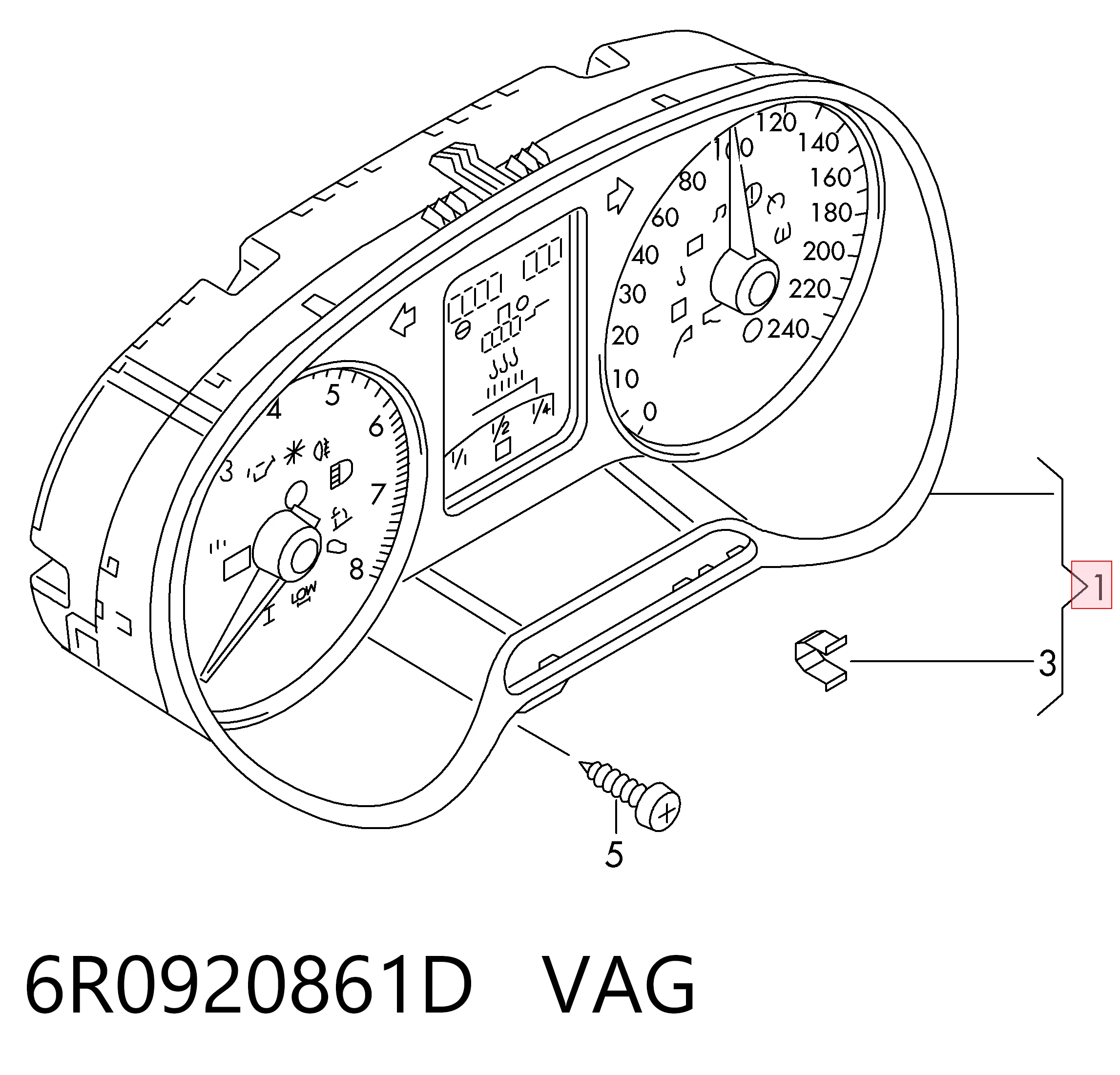 6R0920861D VAG Щиток приборов