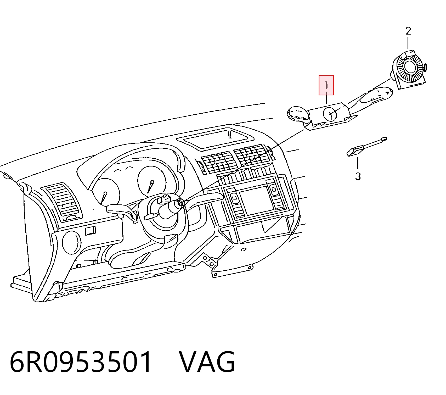  Подрулевой переключатель Volkswagen Polo 5