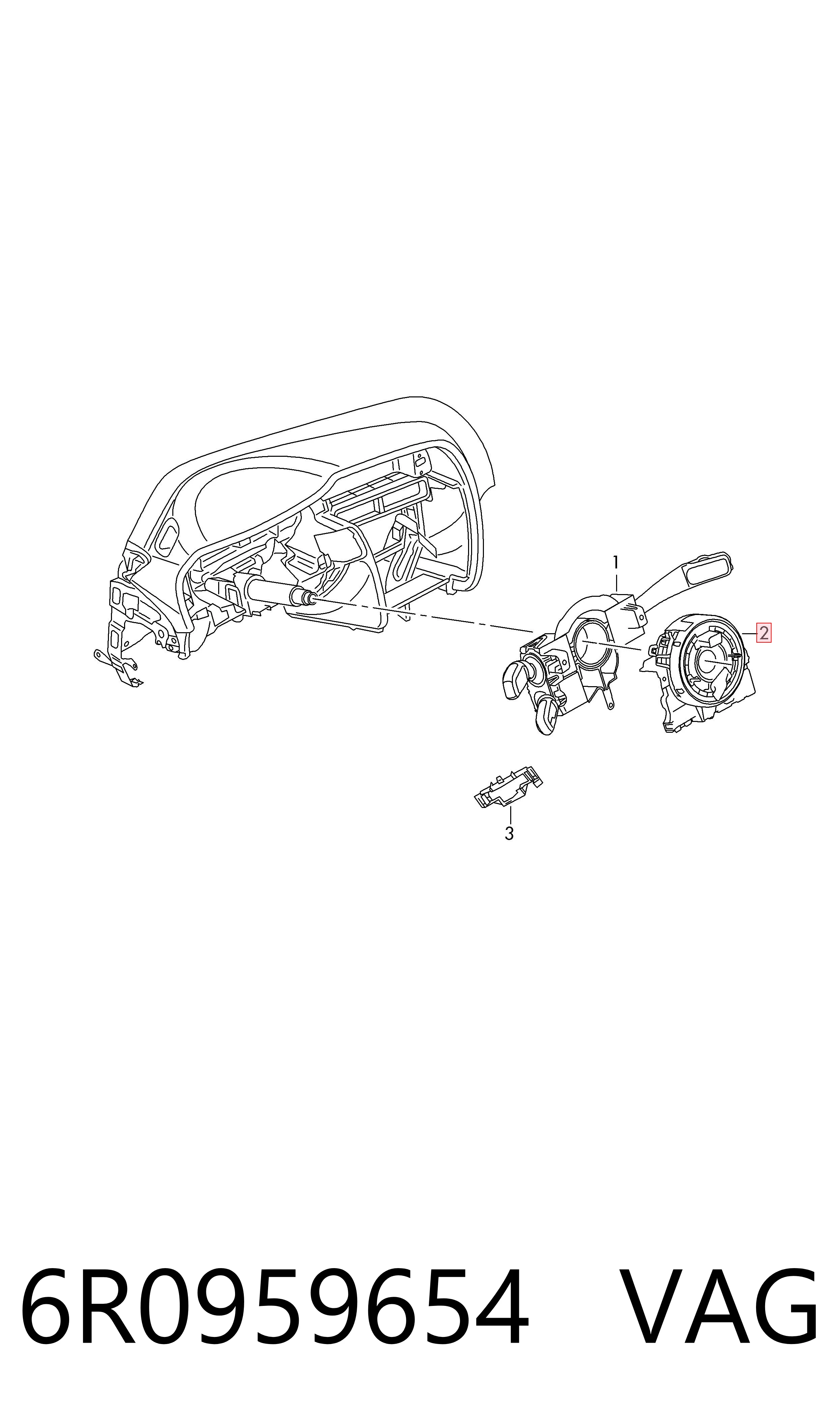 Подрулевой шлейф VAG 6R0959654