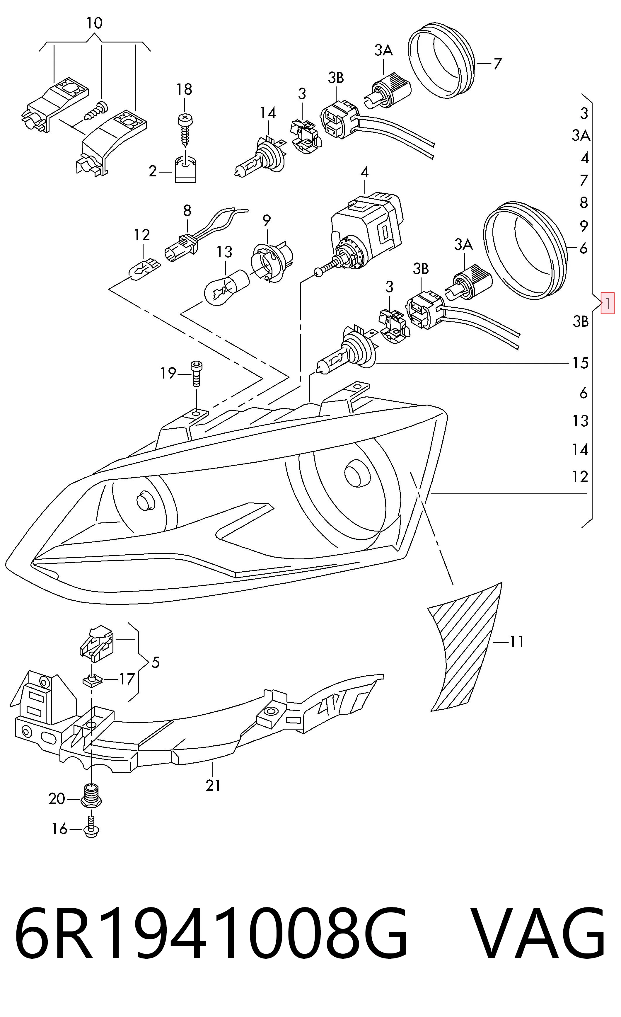 Правая фара FP7432R4T TYC
