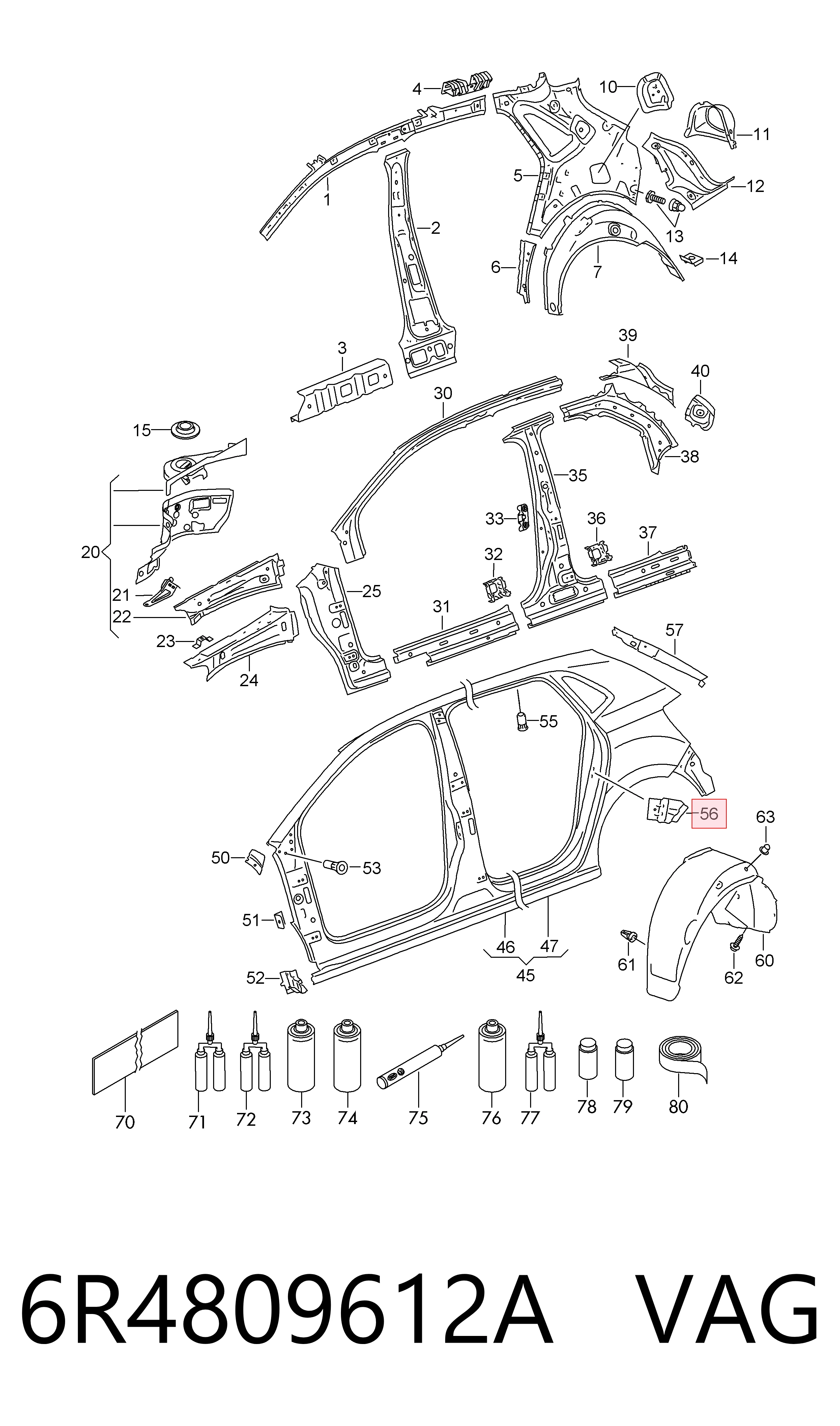  VAG 6R4809612A цена, от 96.47 USD