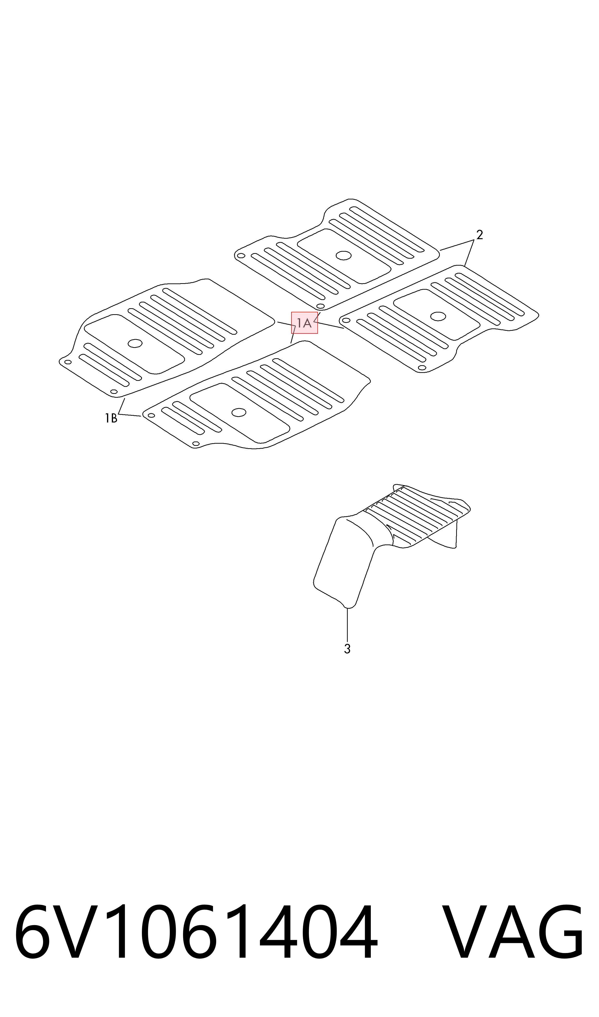 6V1061404 VAG Автоковрики