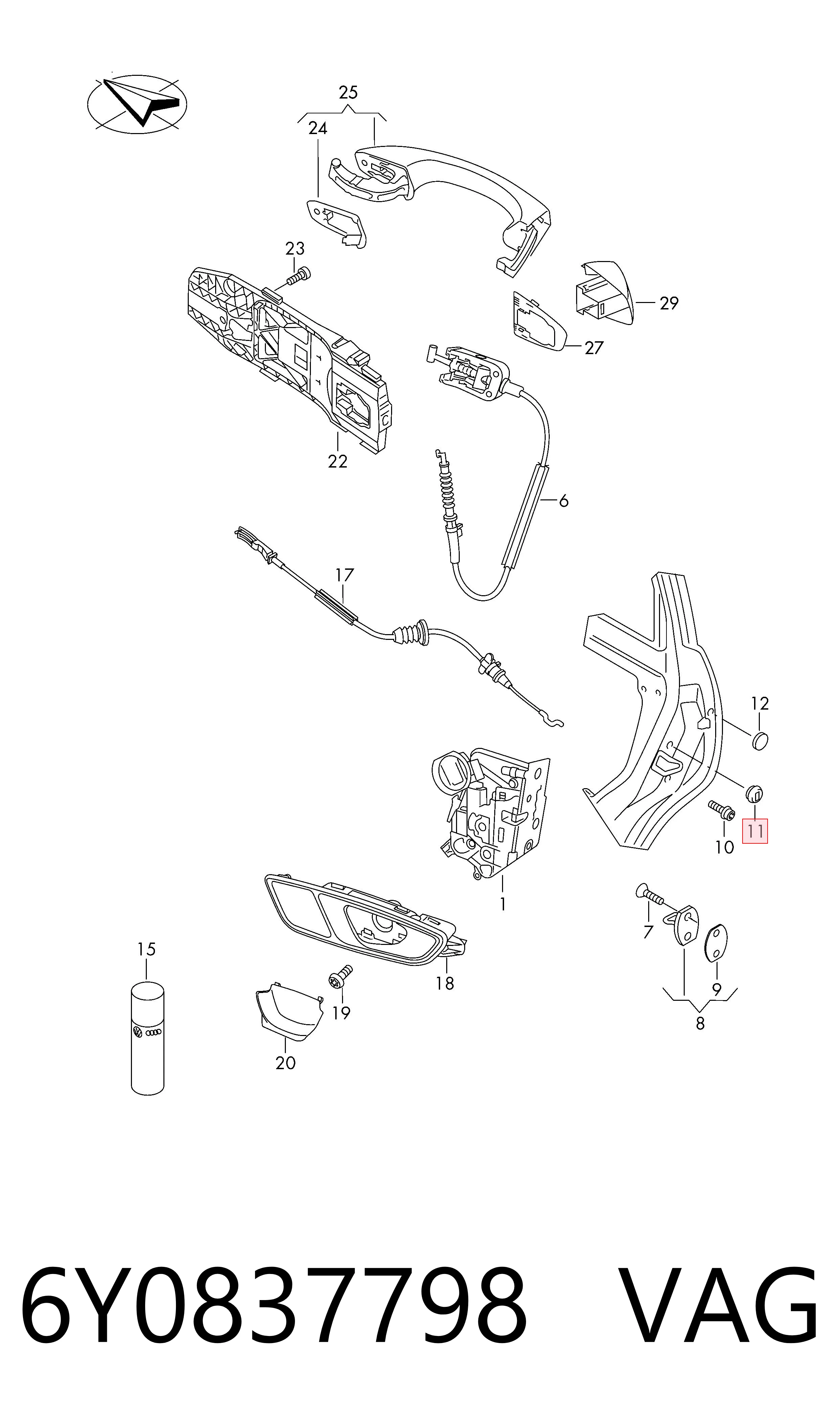  VAG 6Y0837798 цена, от 2.19 USD