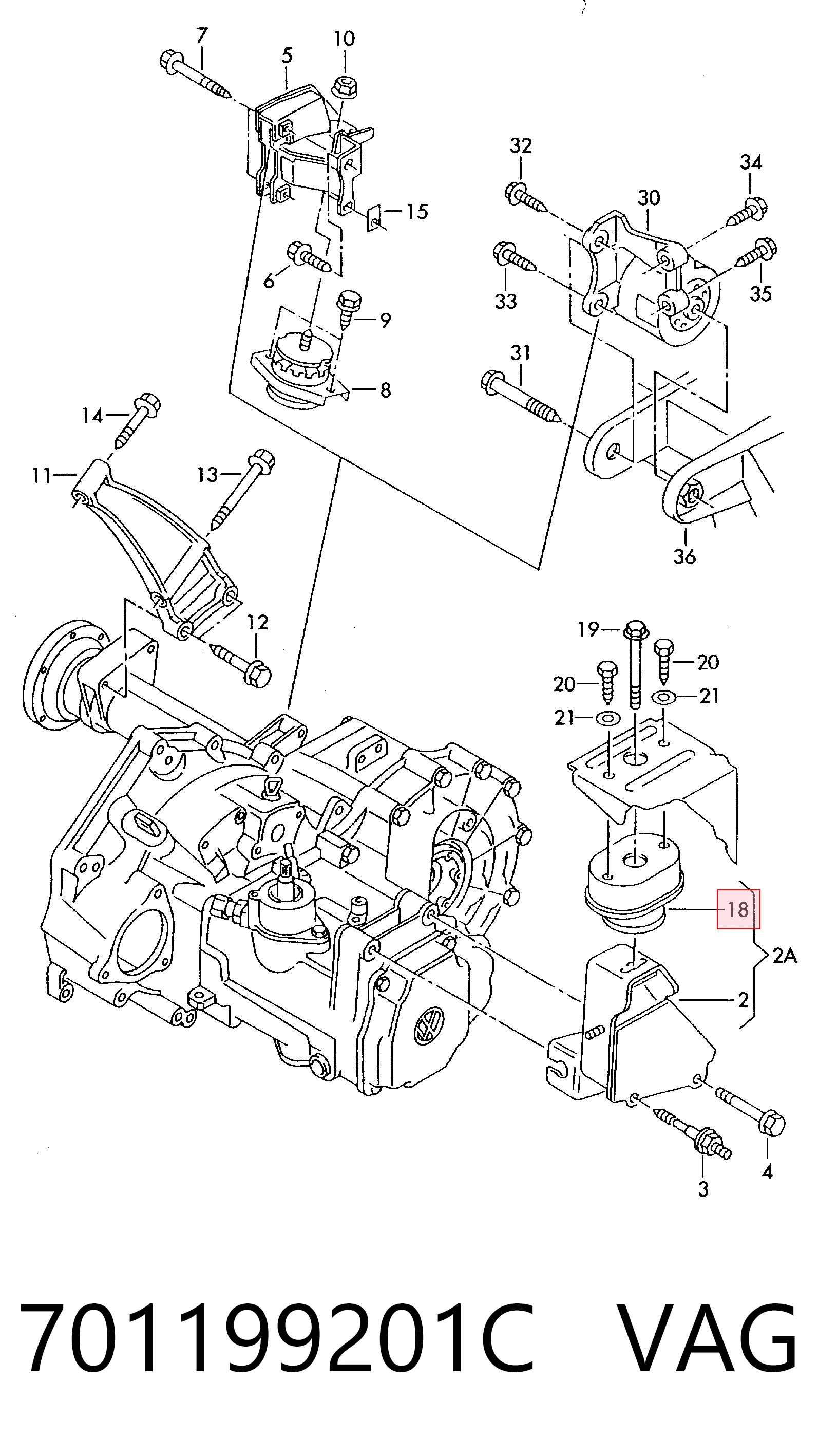 Подушка двигателя левая/правая Febi FE01513