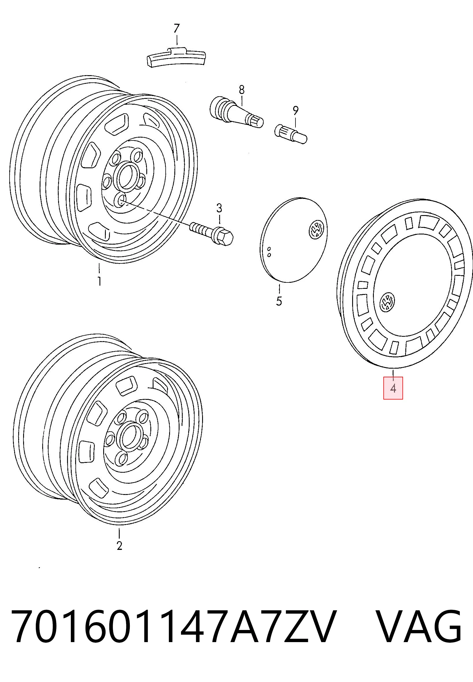 701601147A7ZV VAG