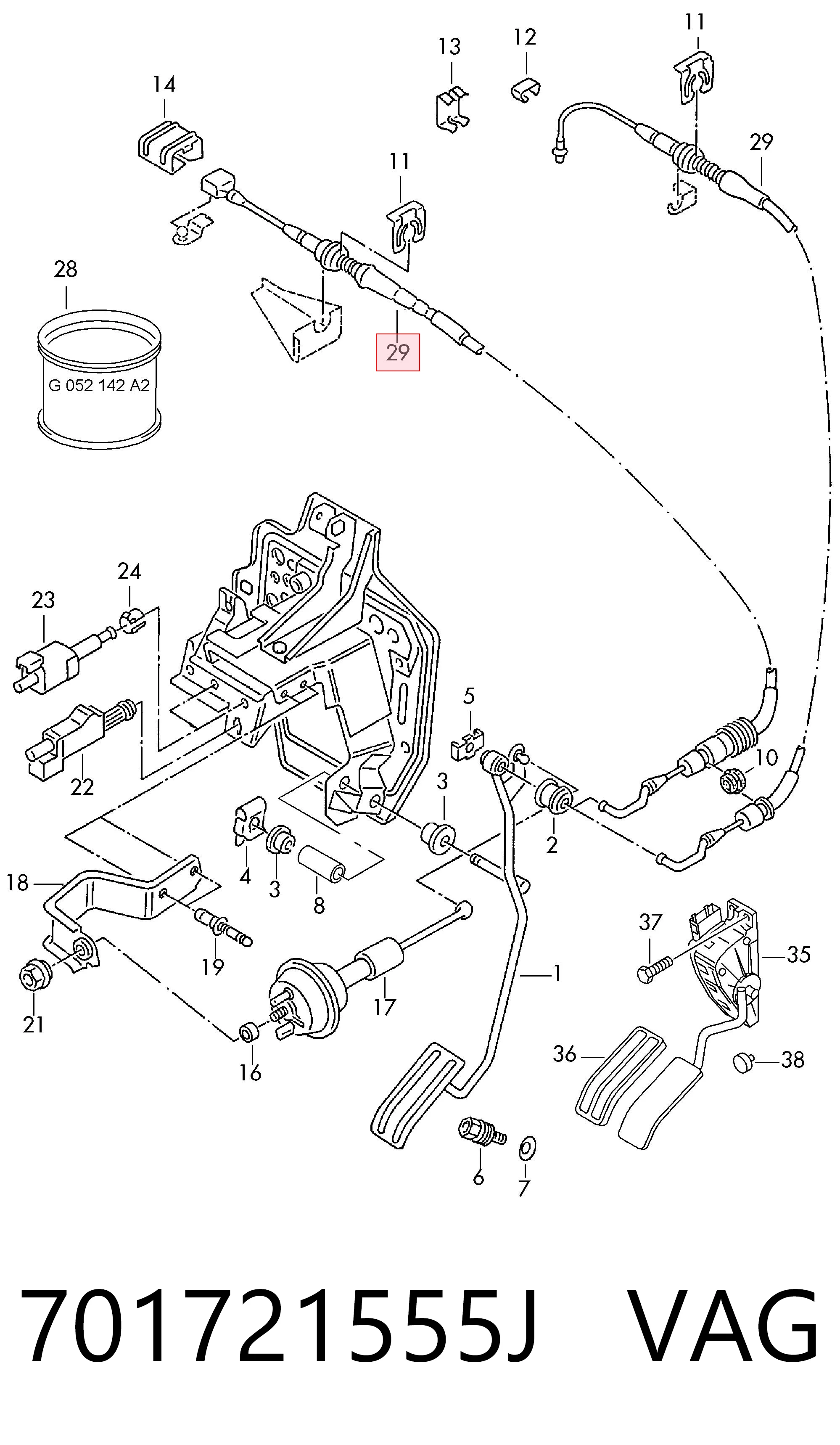Трос газа AD550362 Adriauto