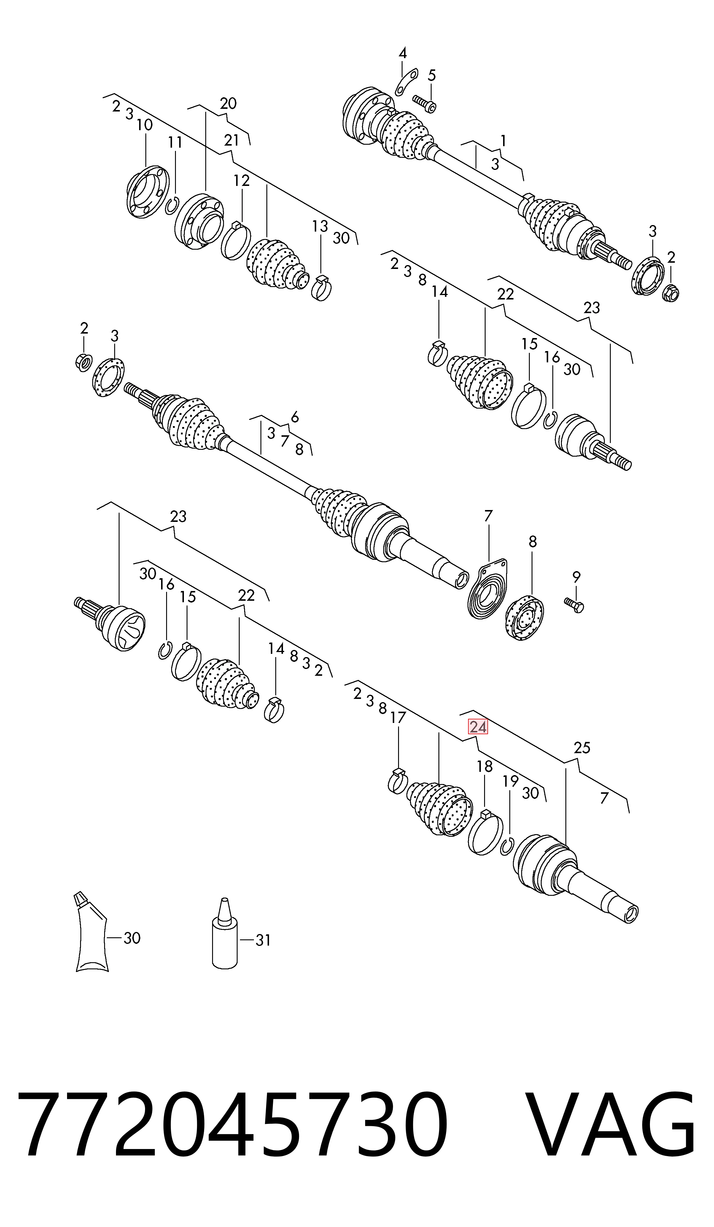 Пыльник ШРУСа передней полуоси внутренний правый 0036115 GKN-Spidan