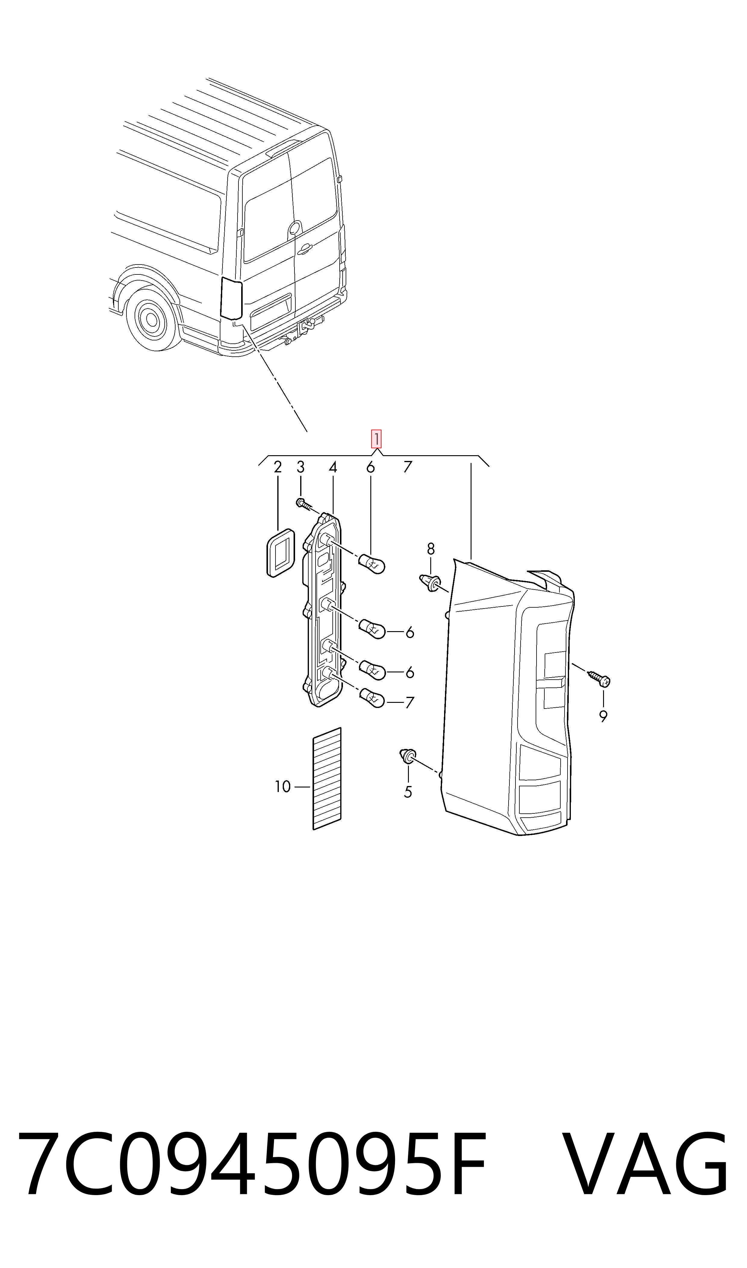 Фонарь задний левый FP7454F1E Depo/Loro/Abakus
