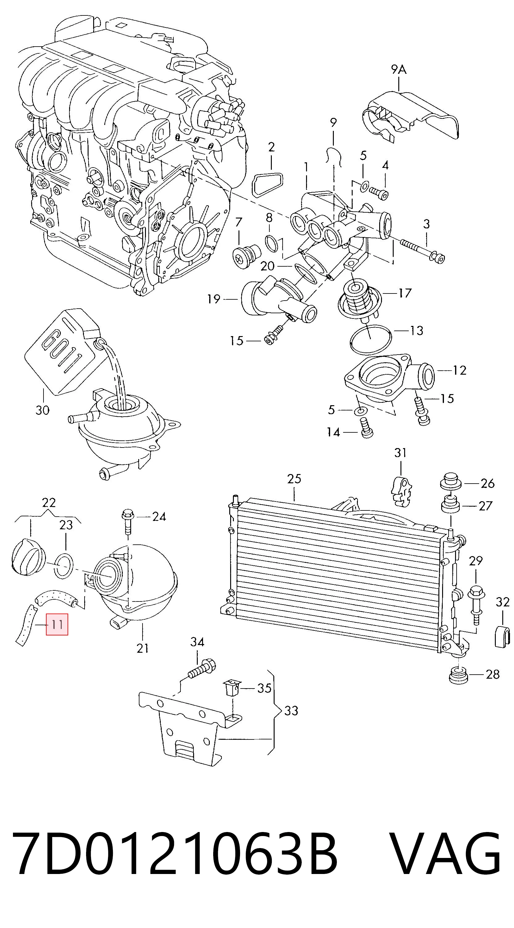 7D0121063B VAG 