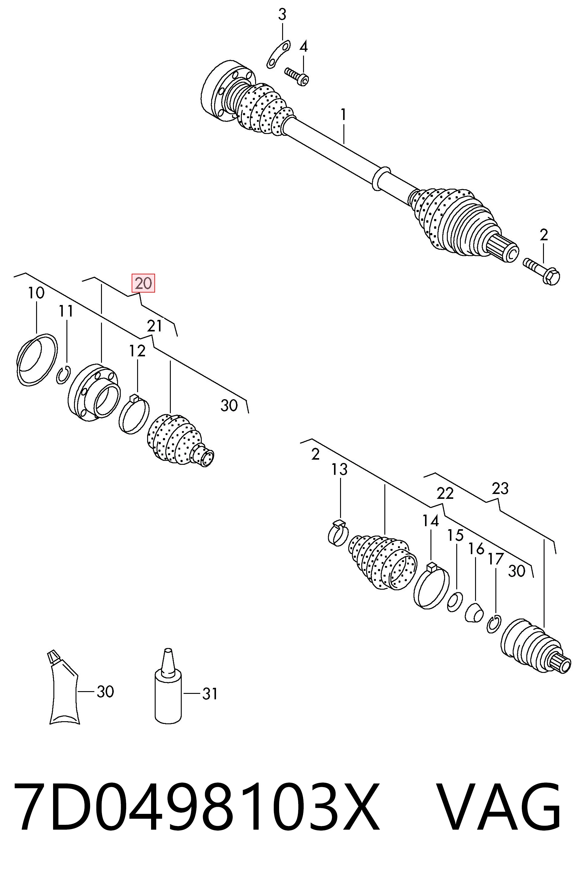 ШРУС внутренний VW718 Driveshaft