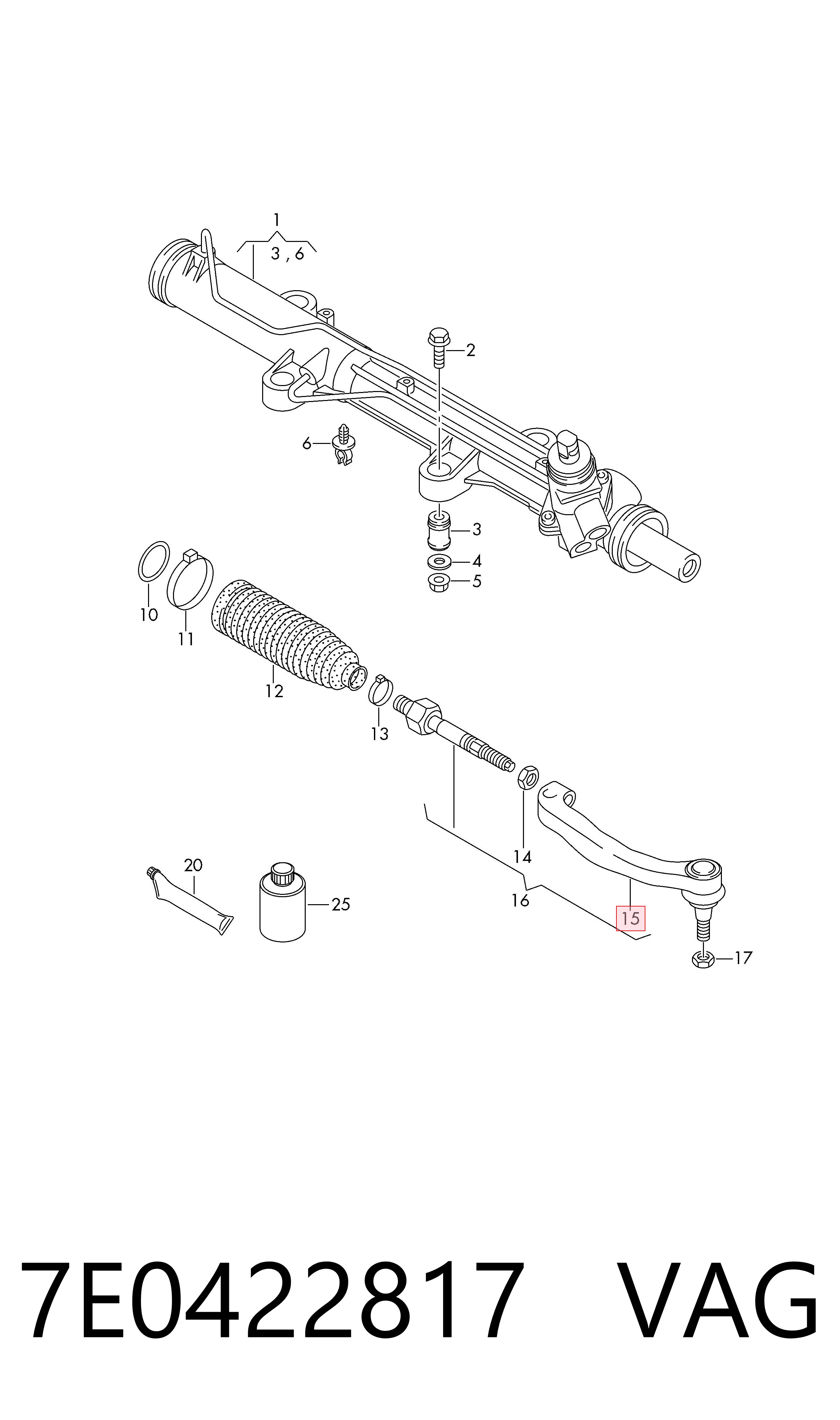 Рулевой наконечник VAG 7E0422817 цена, от 23.90 USD